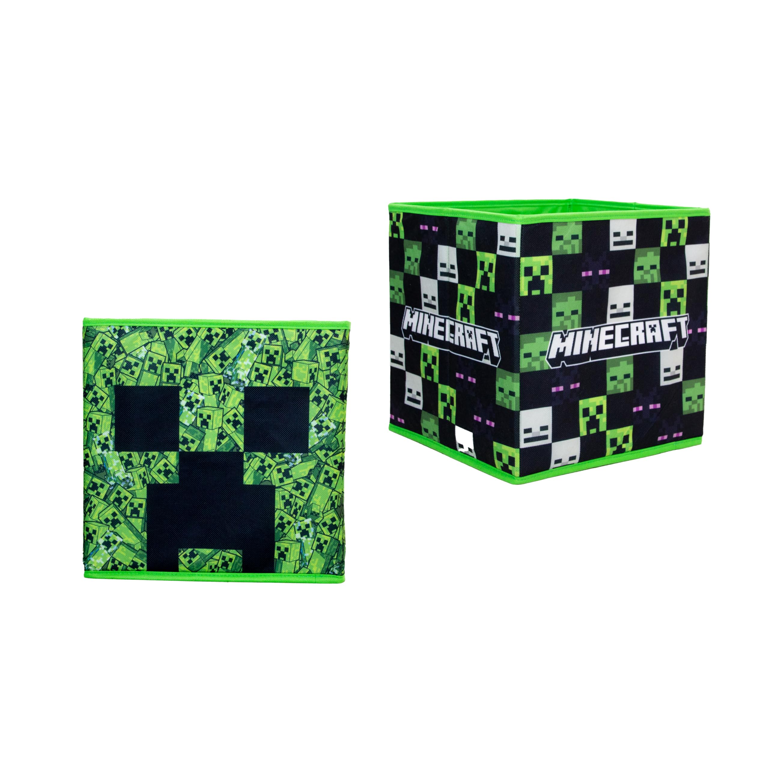 Minecraft Officially Licensed Storage Boxes - 2 Pack Foldable Cubes | 30cm x 30cm 1