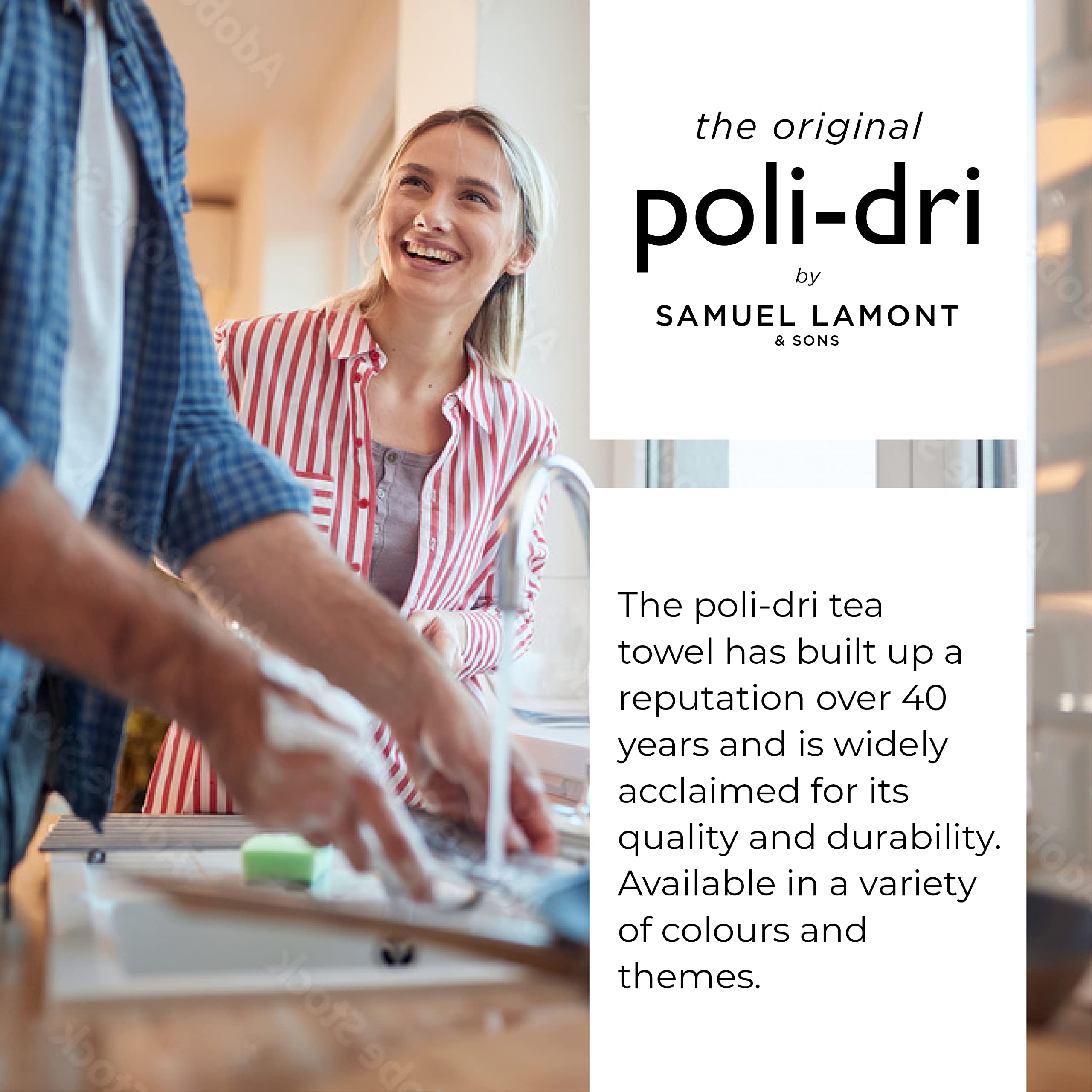 Samuel Lamont Poli-Dri Tea Towel - Ultra-Absorbent 100% Cotton Terry | Burgundy | 50cm x 70cm 8