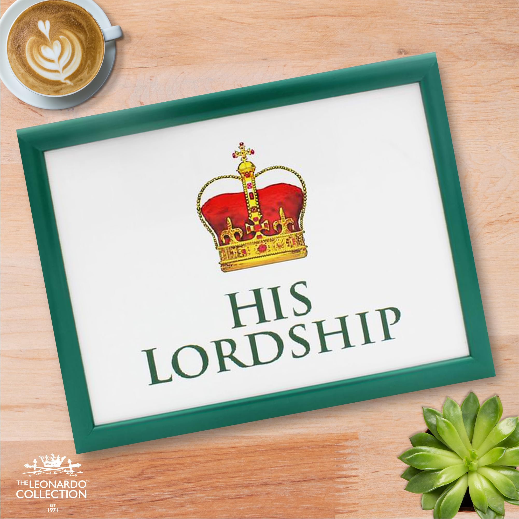 The Leonardo Collection His Lordship Small Laptray with Cushion | Wood | 35x28x6cm 2