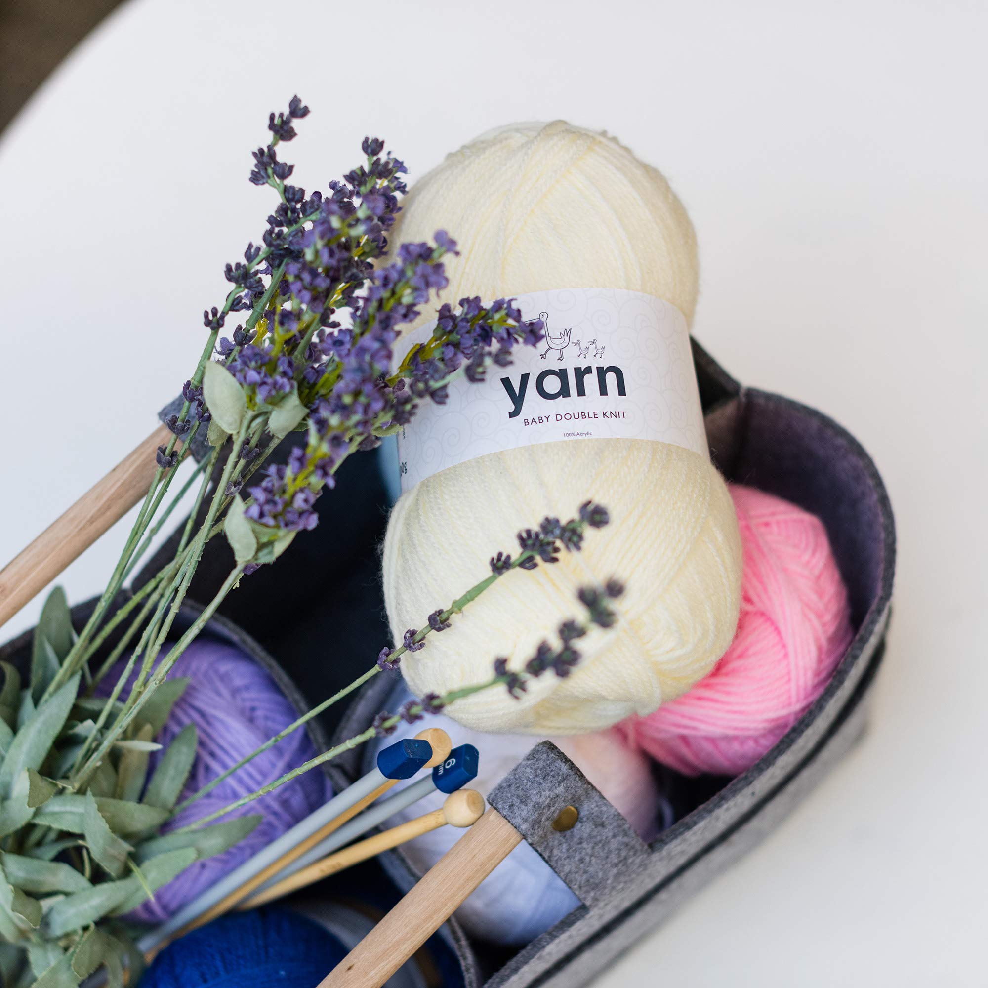 KORBOND DK Baby Lemon Yarn - 100g Acrylic Wool | Hypoallergenic & Double Knit | 290m 3