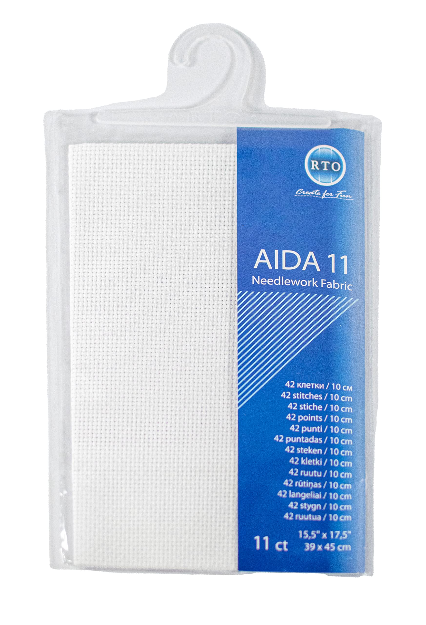 Mouldmaster Aida Fabric - 11 Count White Cross Stitch Material | 39cm x 45cm Precut 1