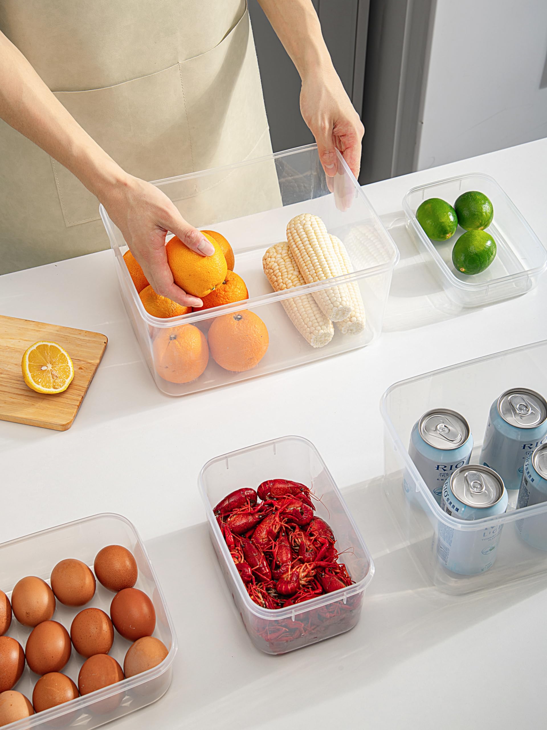 Cetomo Food Storage Container Set - 2.2L Capacity (4 Pack) | Microwave, Freezer, Dishwasher Safe 3