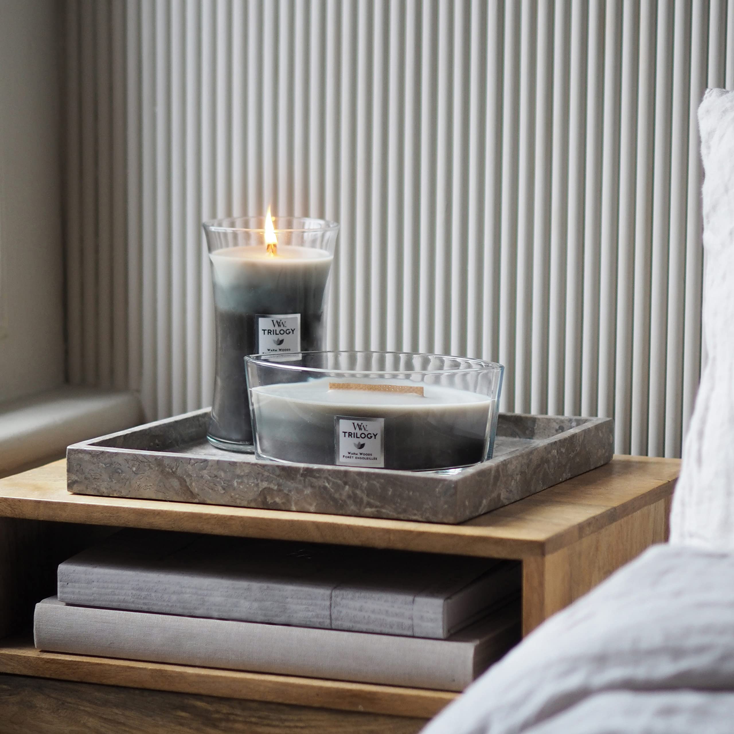 WoodWick Ellipse Trilogy Scented Candle Set - Warm Woods | Crackling Wooden Wick | Up to 50 Hours Burn Time 6