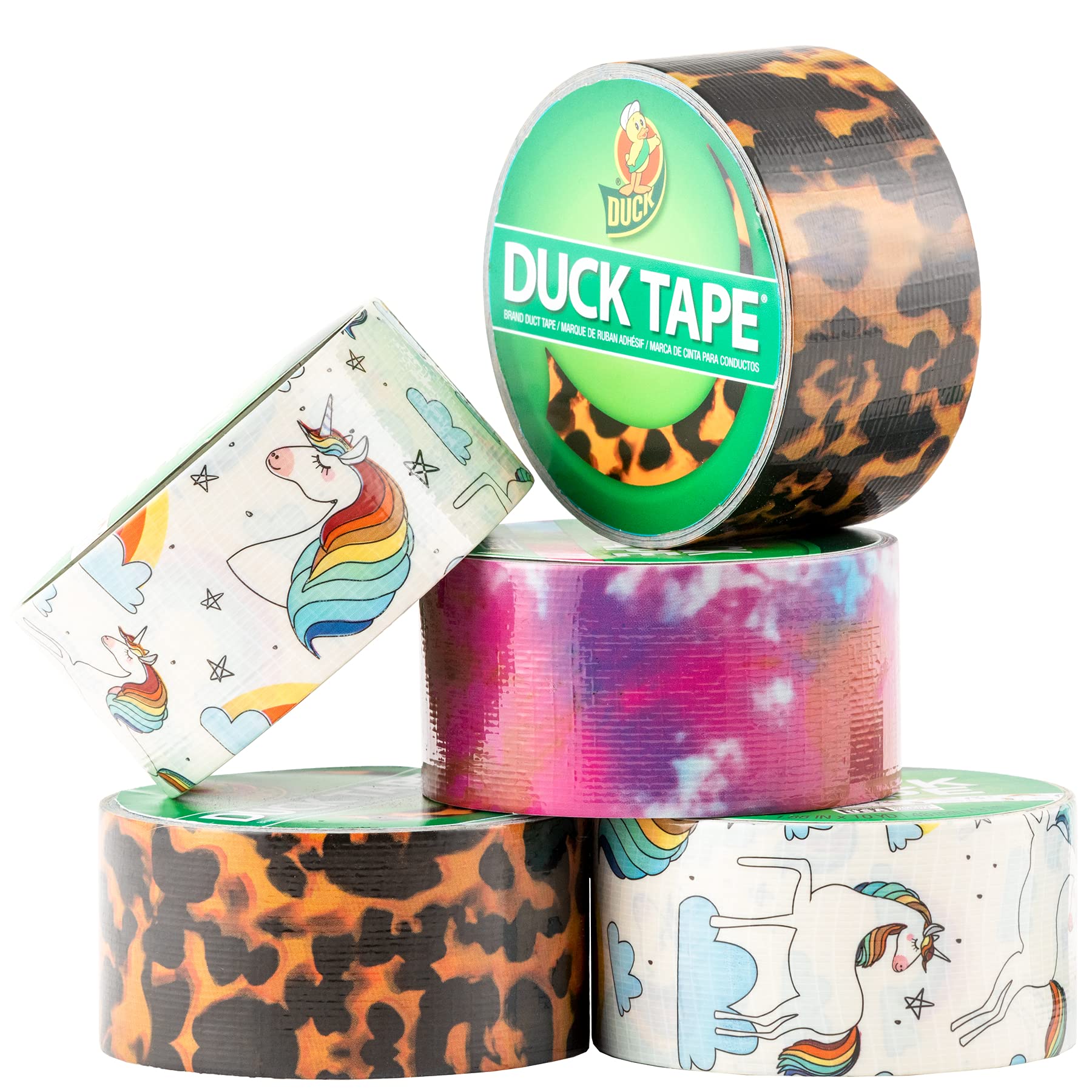 Duck Patterned Arts & Crafts Tape - Tie Dye Colour | Self-Adhesive PVC/PE/PP Roll 5