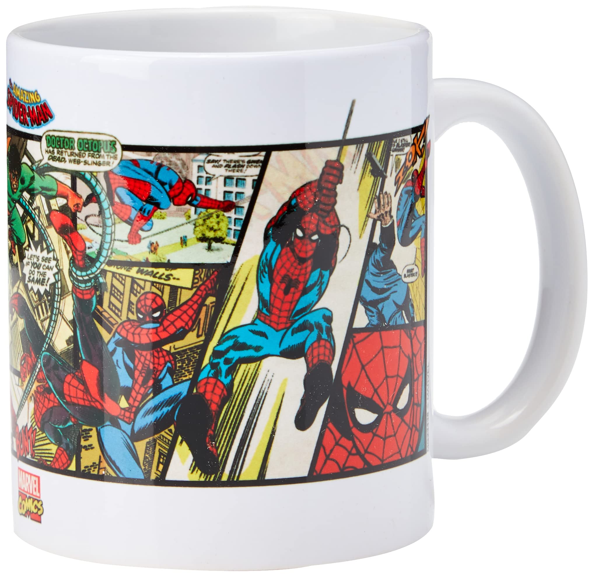 Marvel Pyramid MG23438 Coffee Cup - Porcelain, Red and Blue, Microwave Safe 1