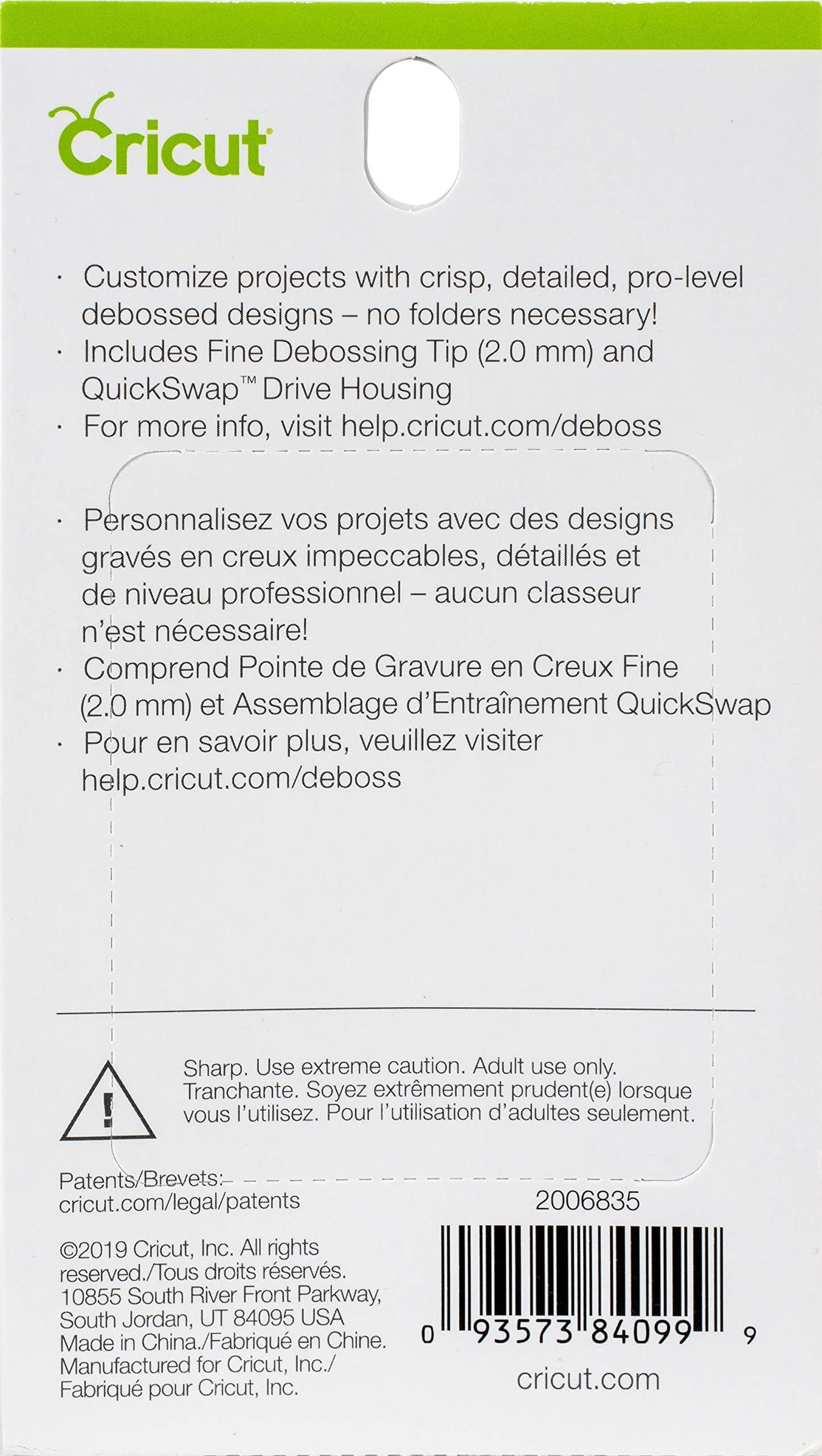 Cricut 2006835 Fine Debossing Tip + QuickSwap Housing | Multicolour 4