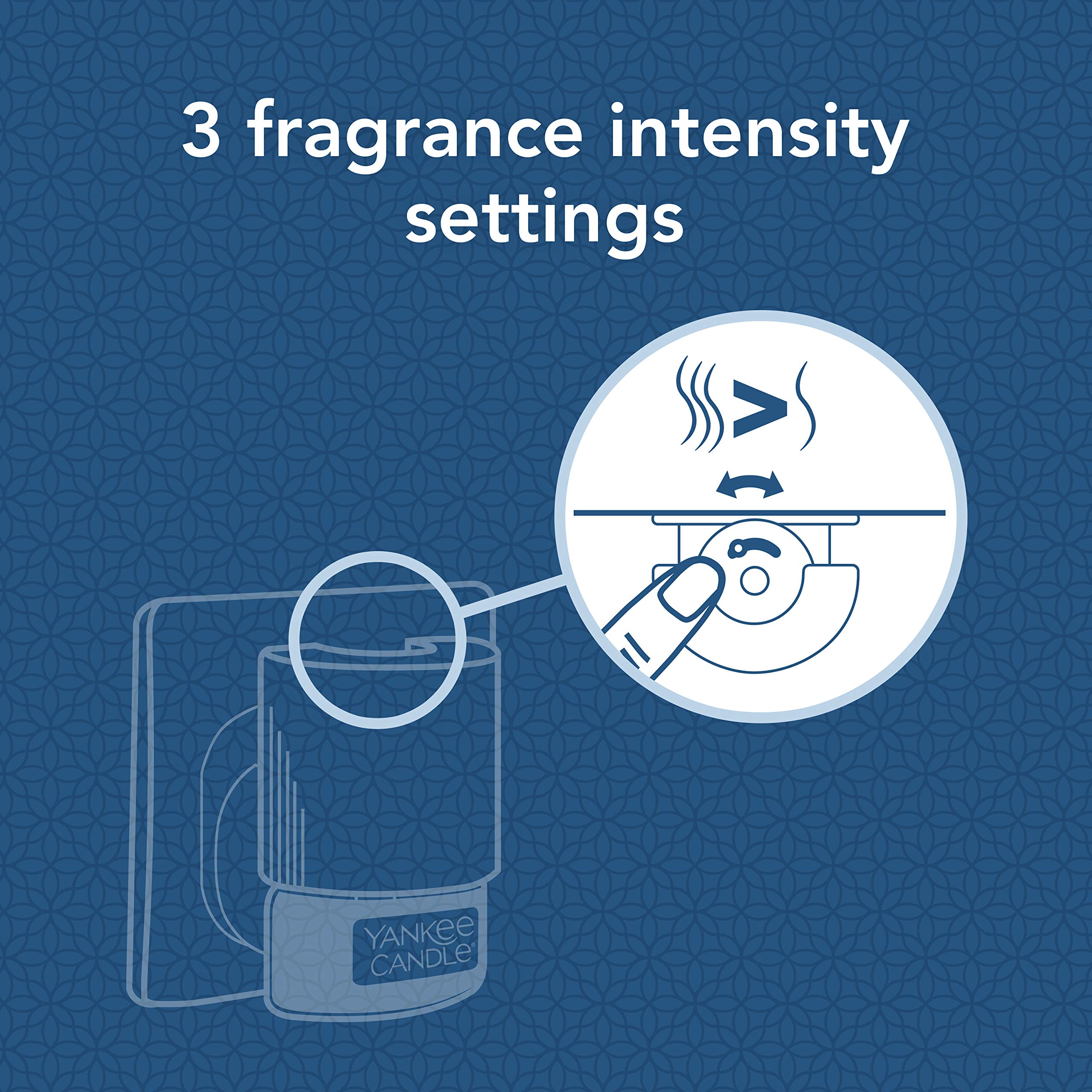 Yankee Candle ScentPlug Diffuser - White Organic Pattern Base | 3 Intensity Settings | Up to 30 Days Fragrance 4