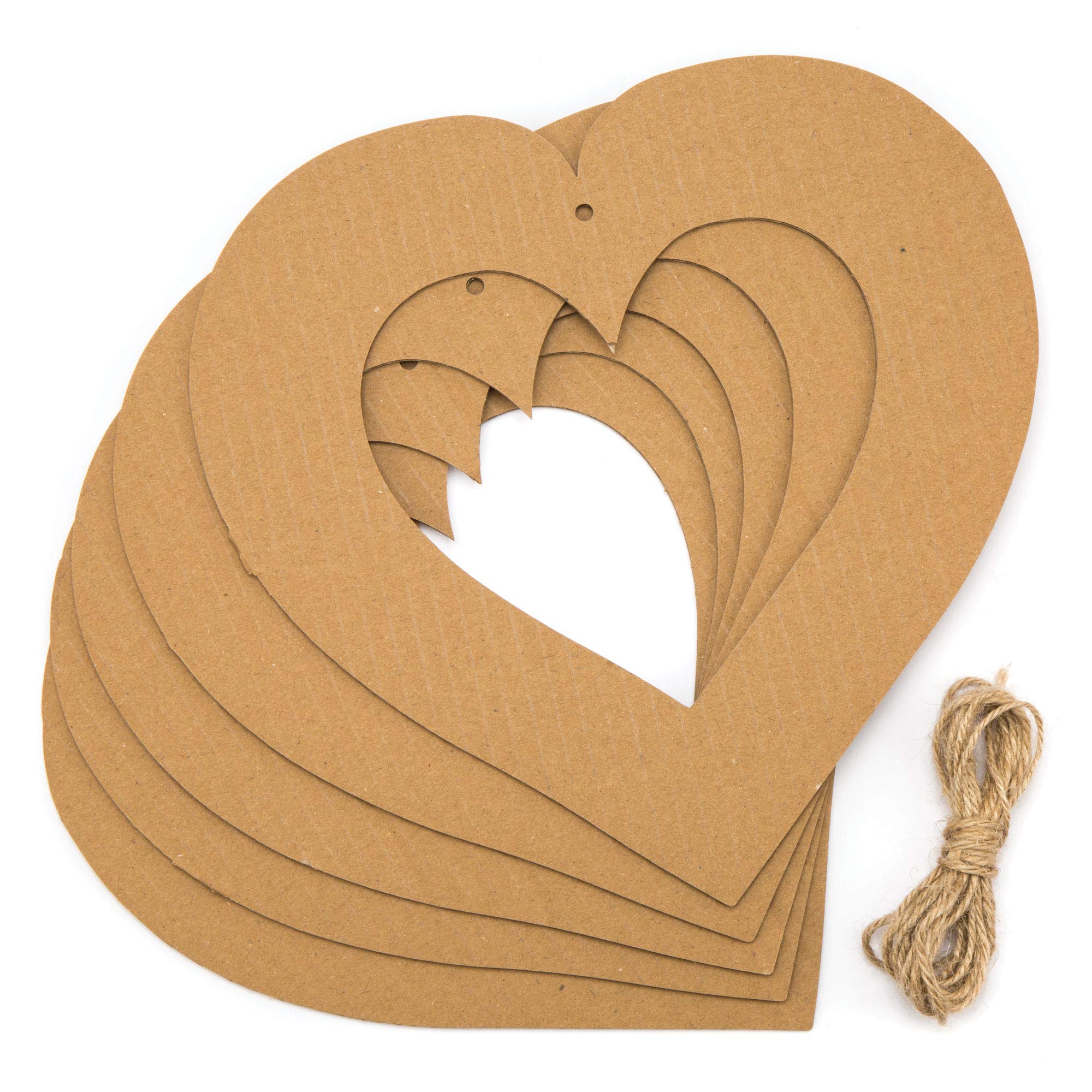 Baker Ross AR124 Heart Craft Wreaths for Kids Arts & Crafts | 10 Pack, 22cm Cardboard 1