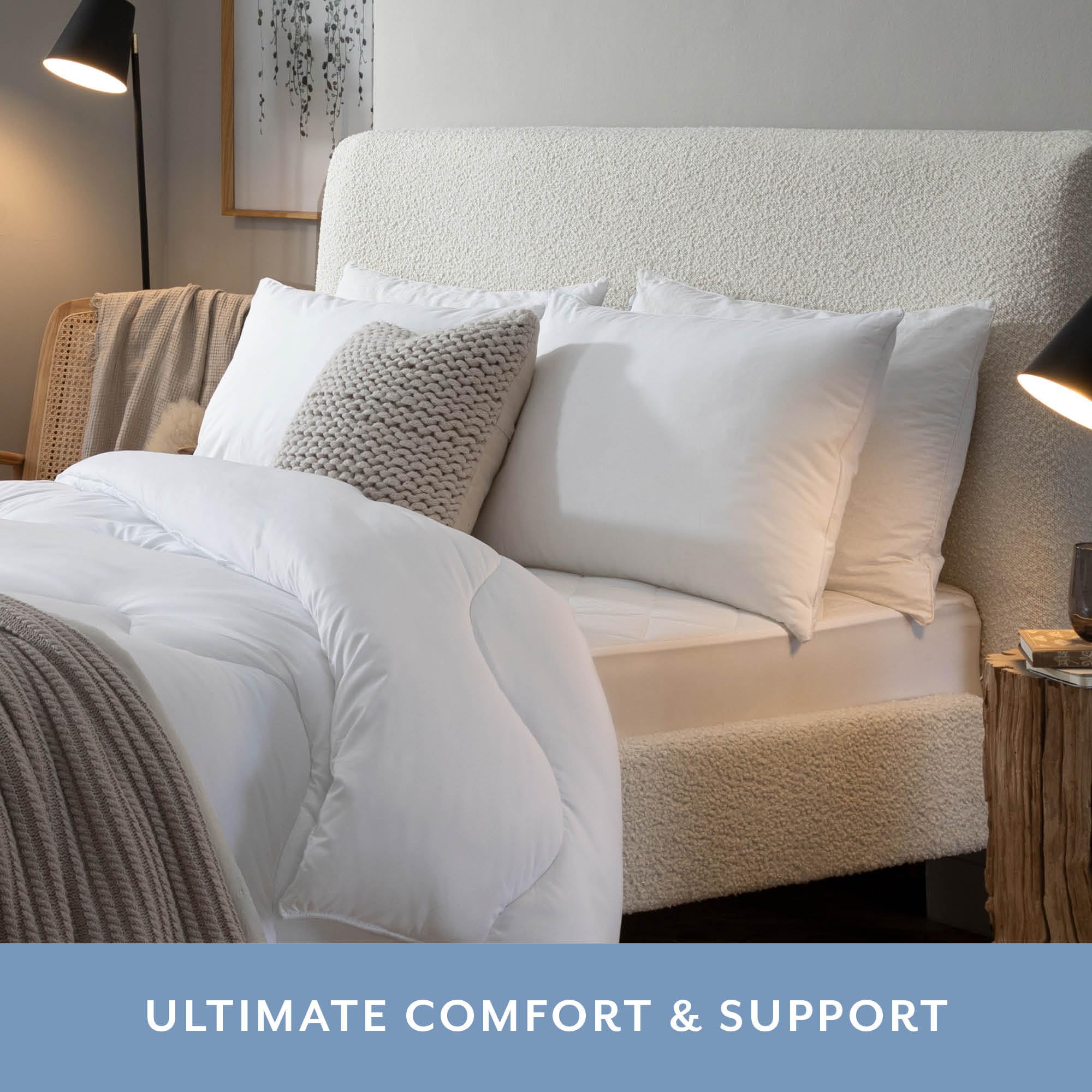 The Fine Bedding Company Spundown Pillow - Medium Support | Hypoallergenic | Washable at 60°C 3