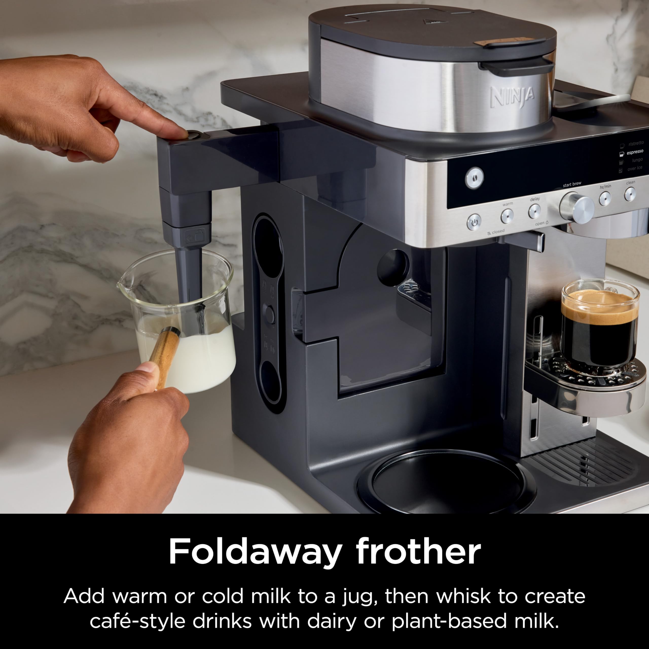 Ninja Prestige 2-in-1 Filter Coffee and Pod Capsule Machine with Built-in Milk Frother | Black 4