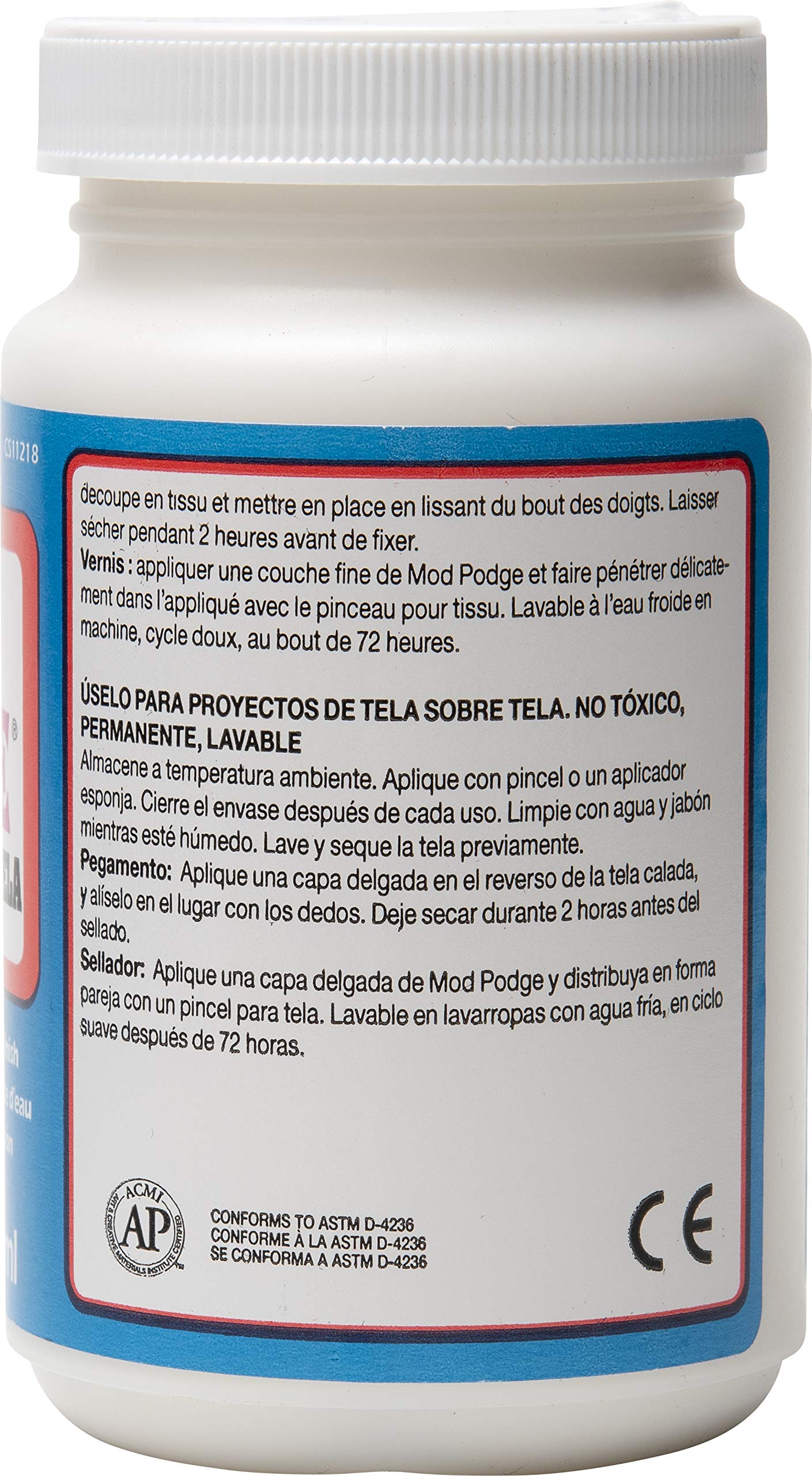 Mod Podge CS11218 Fabric Embellishment Glue - 8 oz Gloss Finish | Machine Washable 7