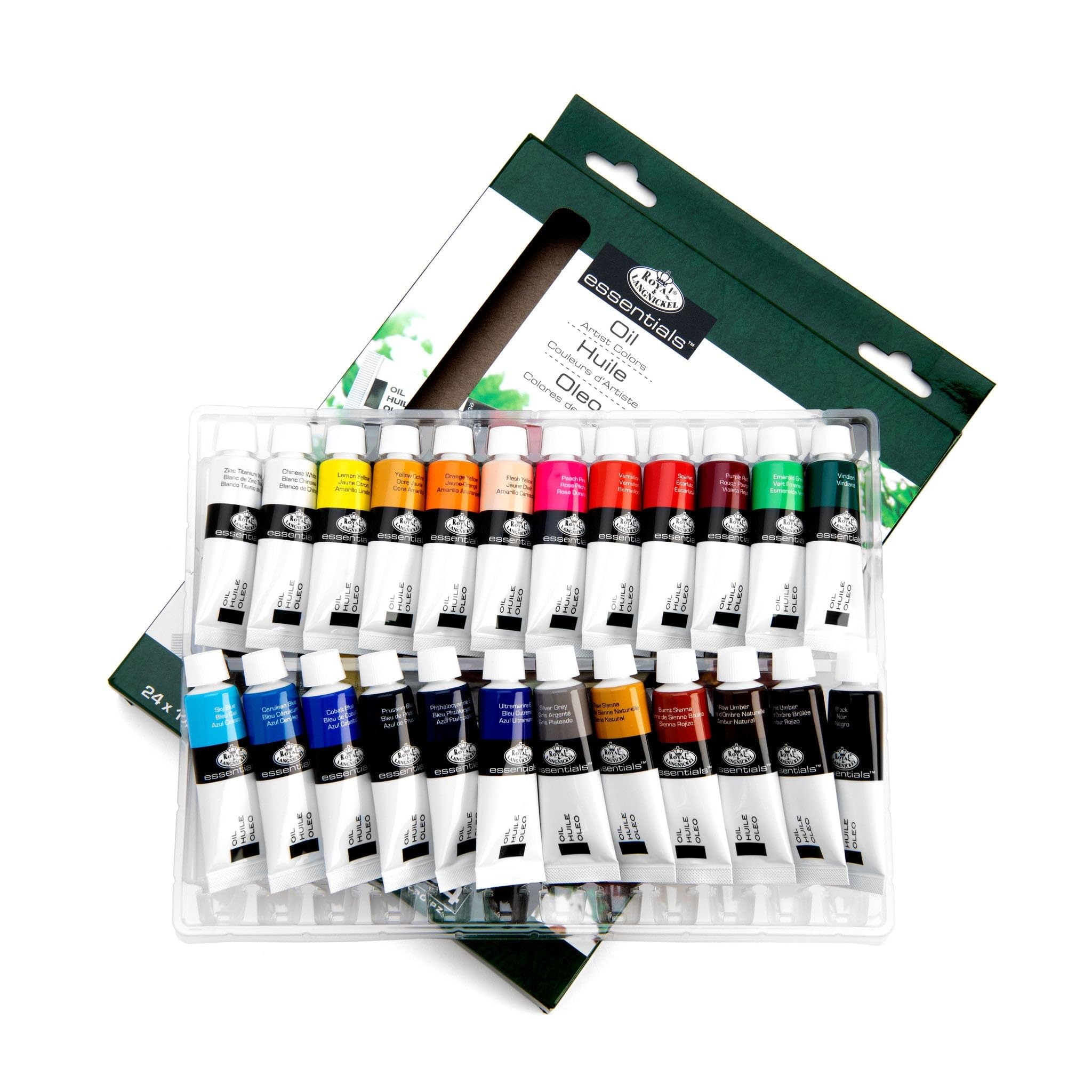 Royal & Langnickel Oil Painting Colour Set - 24 Tubes x 12ml | Highly Pigmented | Medium Viscosity 2