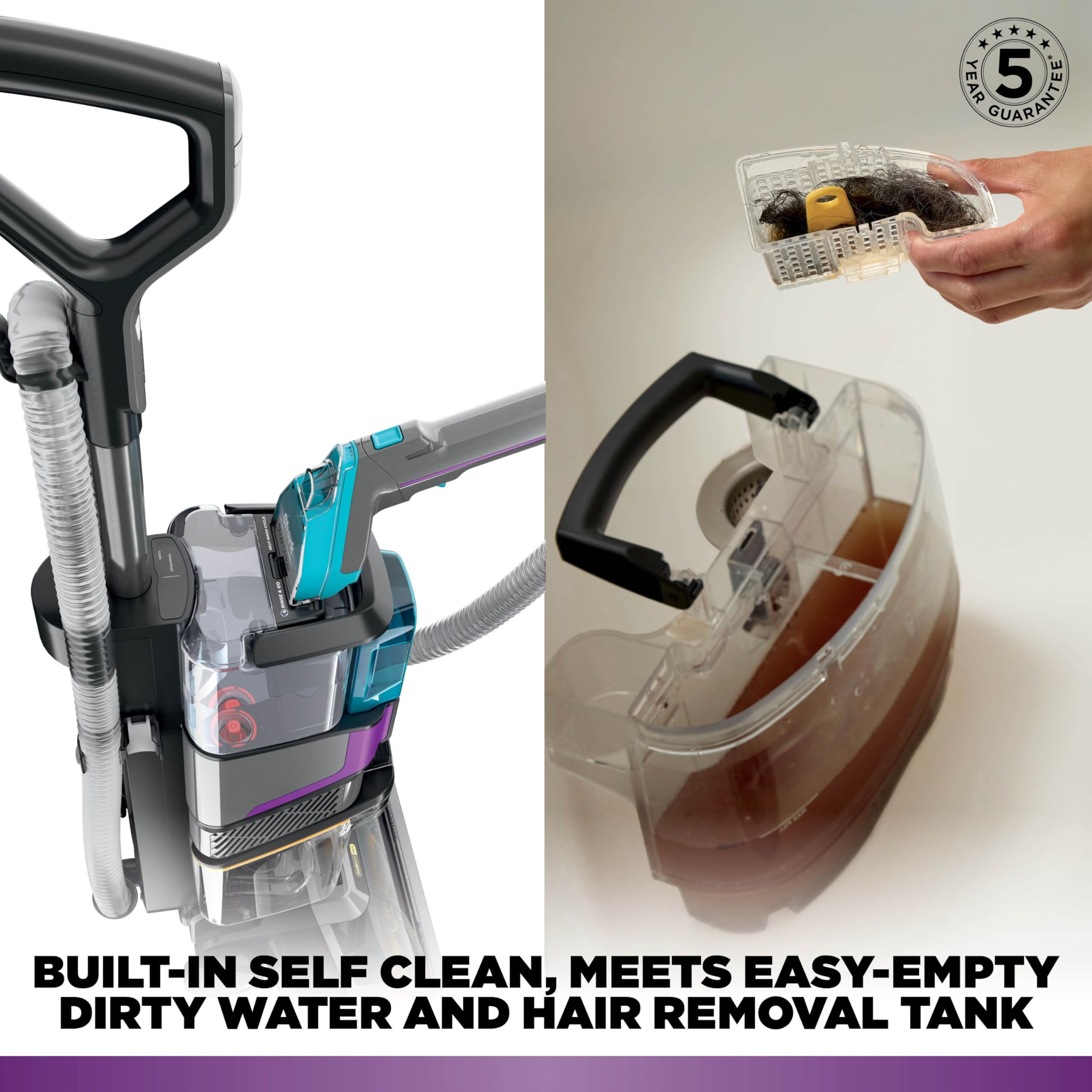 Shark CarpetXpert HairPro Pet Carpet Cleaner - Anti-Tangle | Built-In Spot Cleaner | 1000W 5