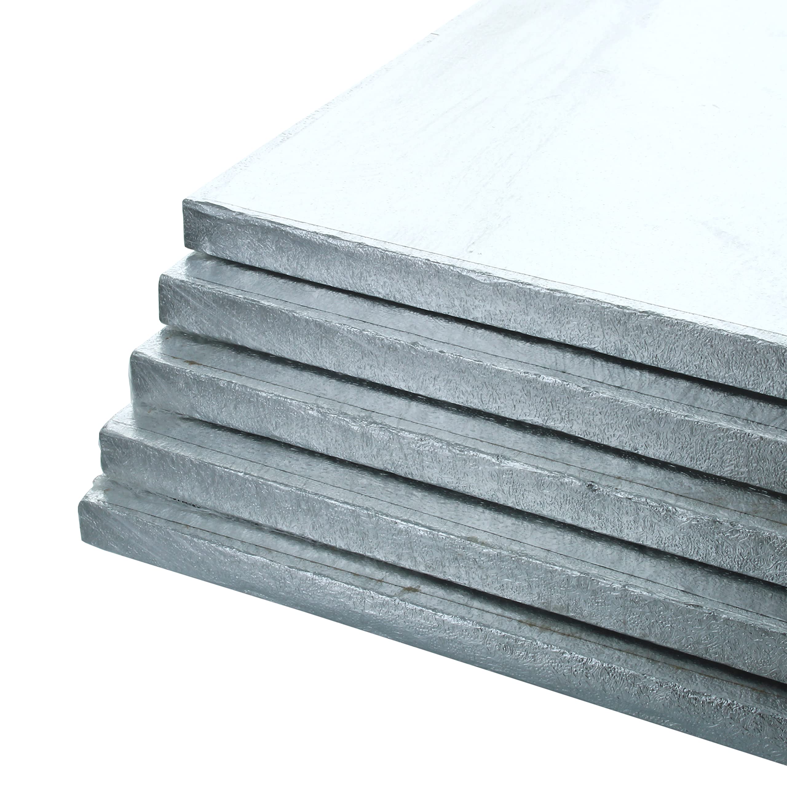 Culpitt 12' Square Silver Cake Drum Board - Pack of 5 | 13mm Thick | Individually Wrapped 2