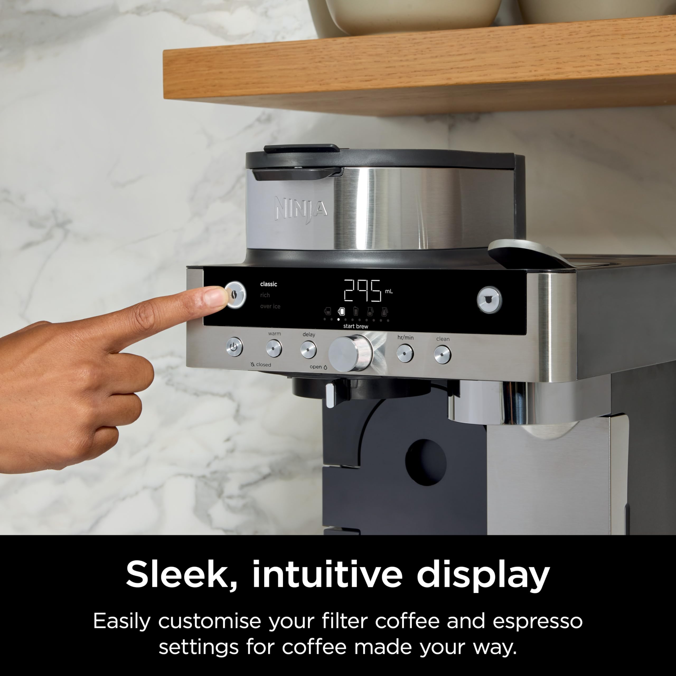 Ninja Prestige 2-in-1 Filter Coffee and Pod Capsule Machine with Built-in Milk Frother | Black 7
