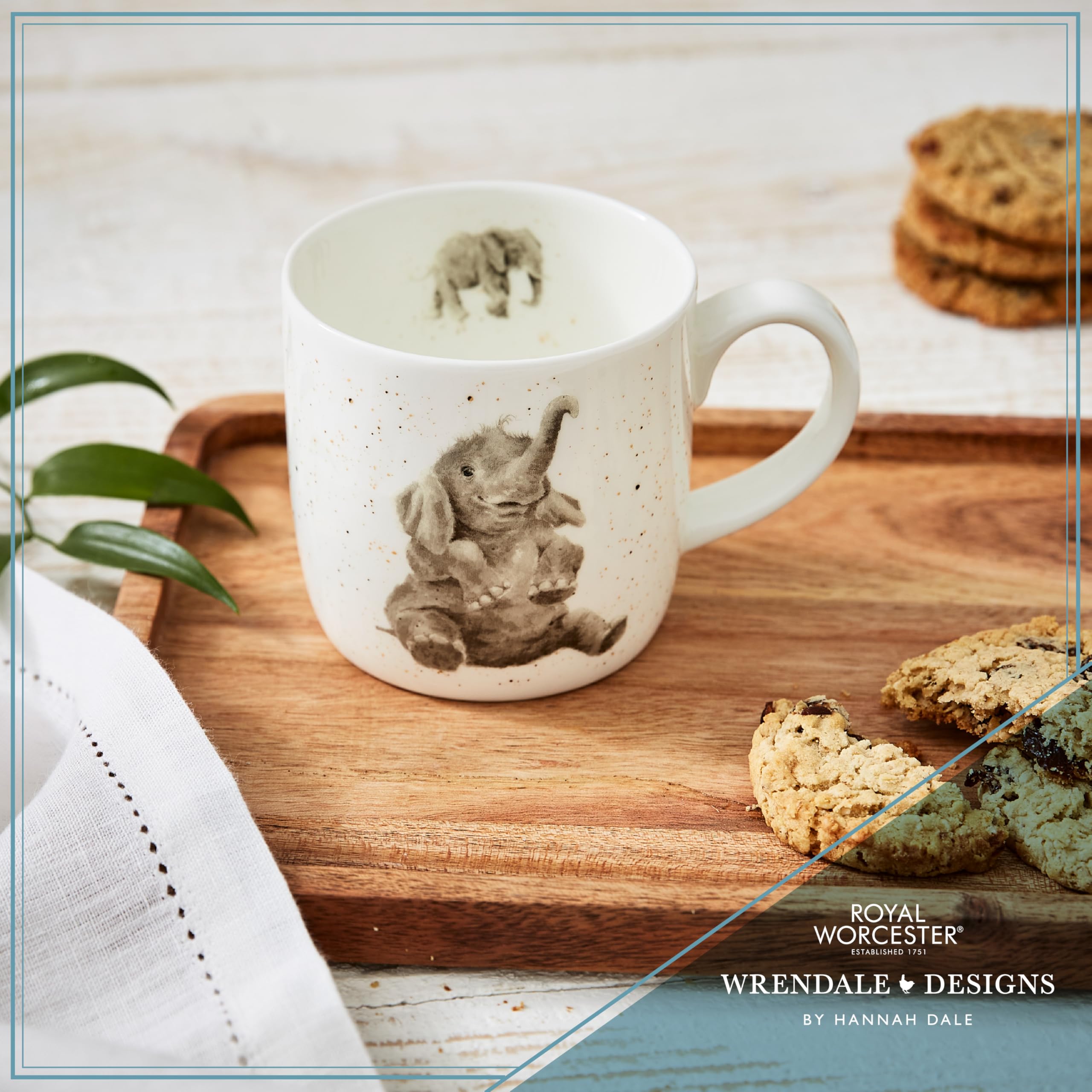 Royal Worcester Wrendale Designs Elephant Mug - Fine Bone China | 310ml | Dishwasher & Microwave Safe 2