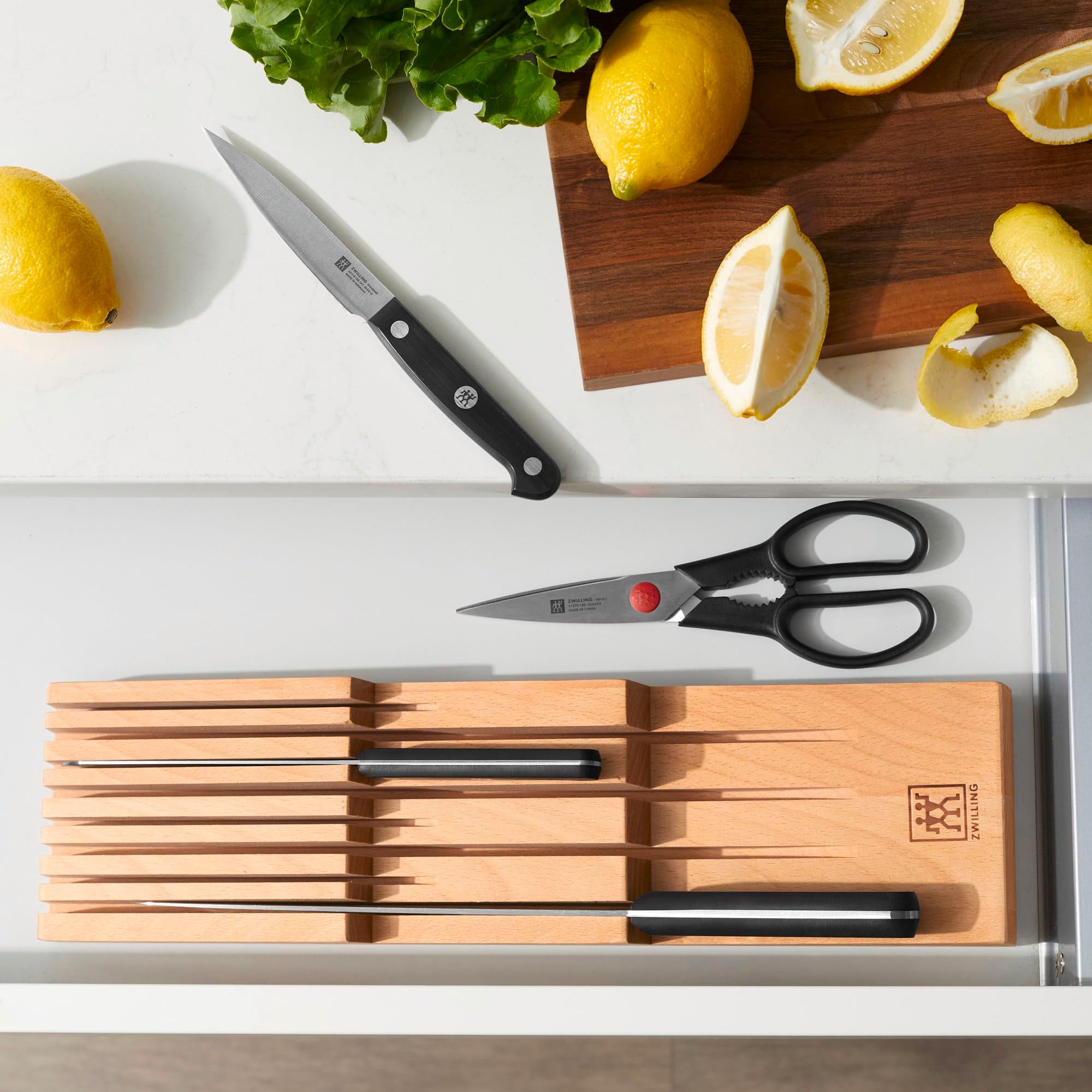 ZWILLING Drawer Knife Holder Insert for 8 Knives | Beech Wood | Fits Drawers from 8.5 cm Height 5