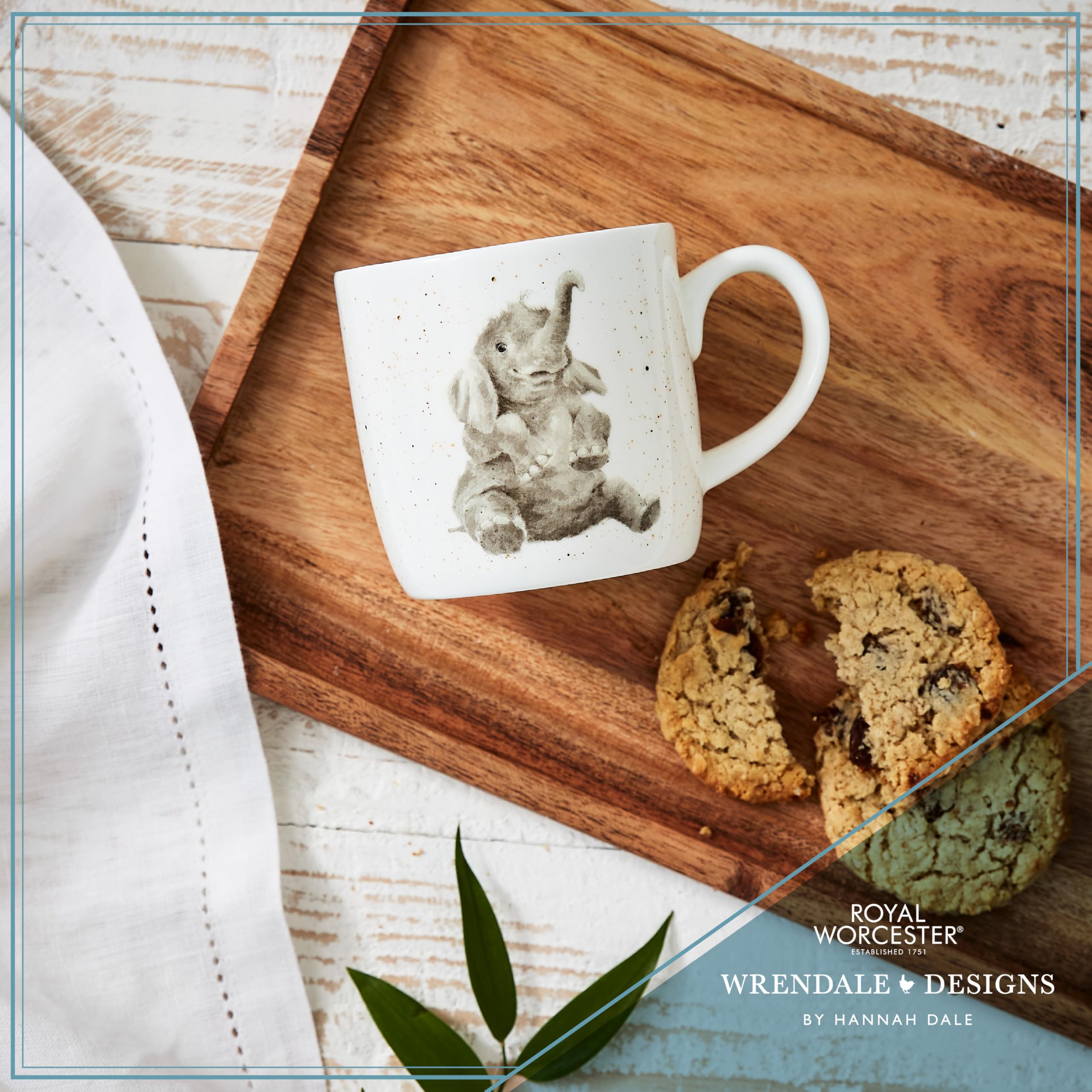 Royal Worcester Wrendale Designs Elephant Mug - Fine Bone China | 310ml | Dishwasher & Microwave Safe 4