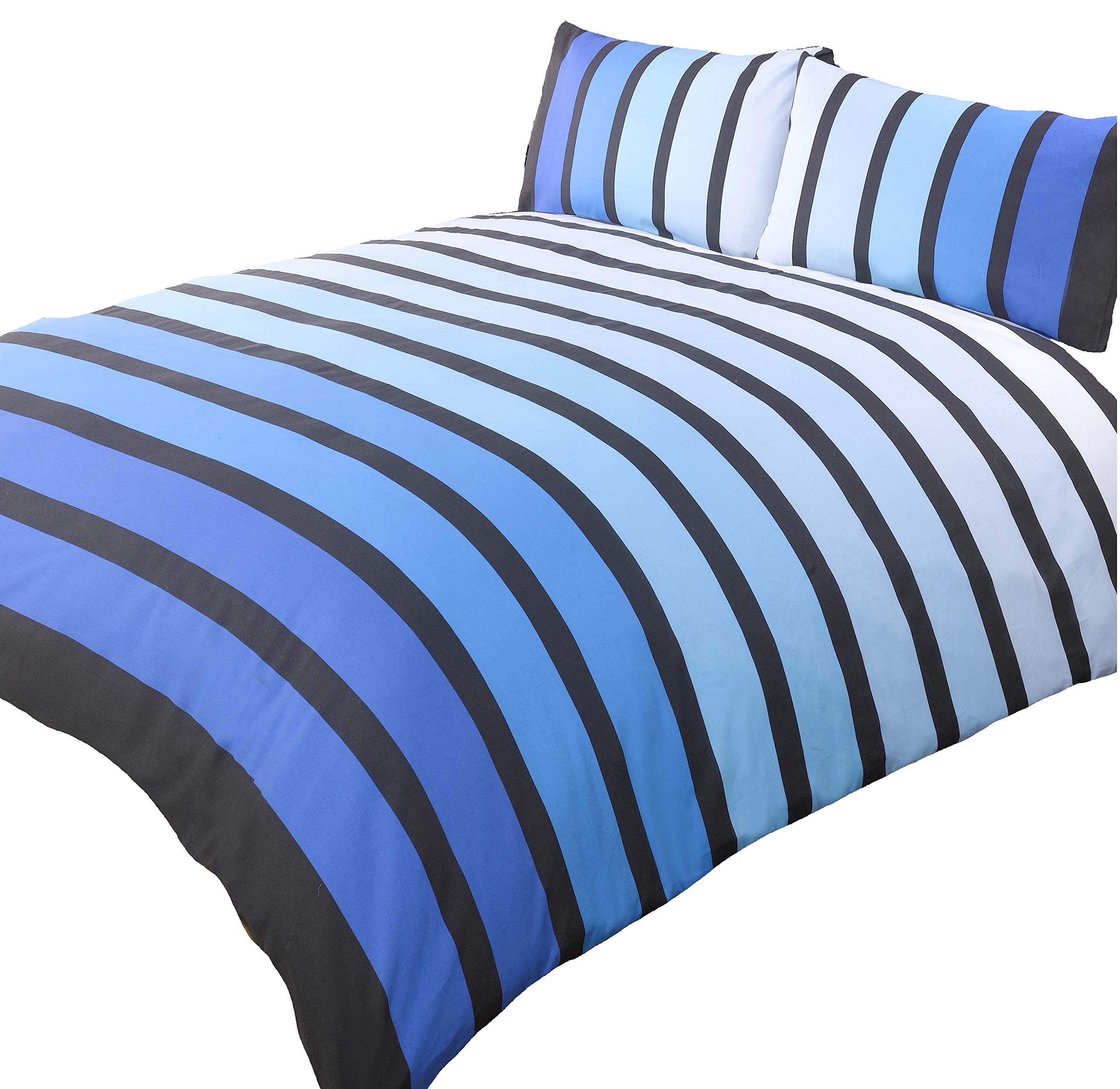 Rapport Home Art Soho Blue Striped Duvet Cover Set | Single Size | Polycotton Blend 1