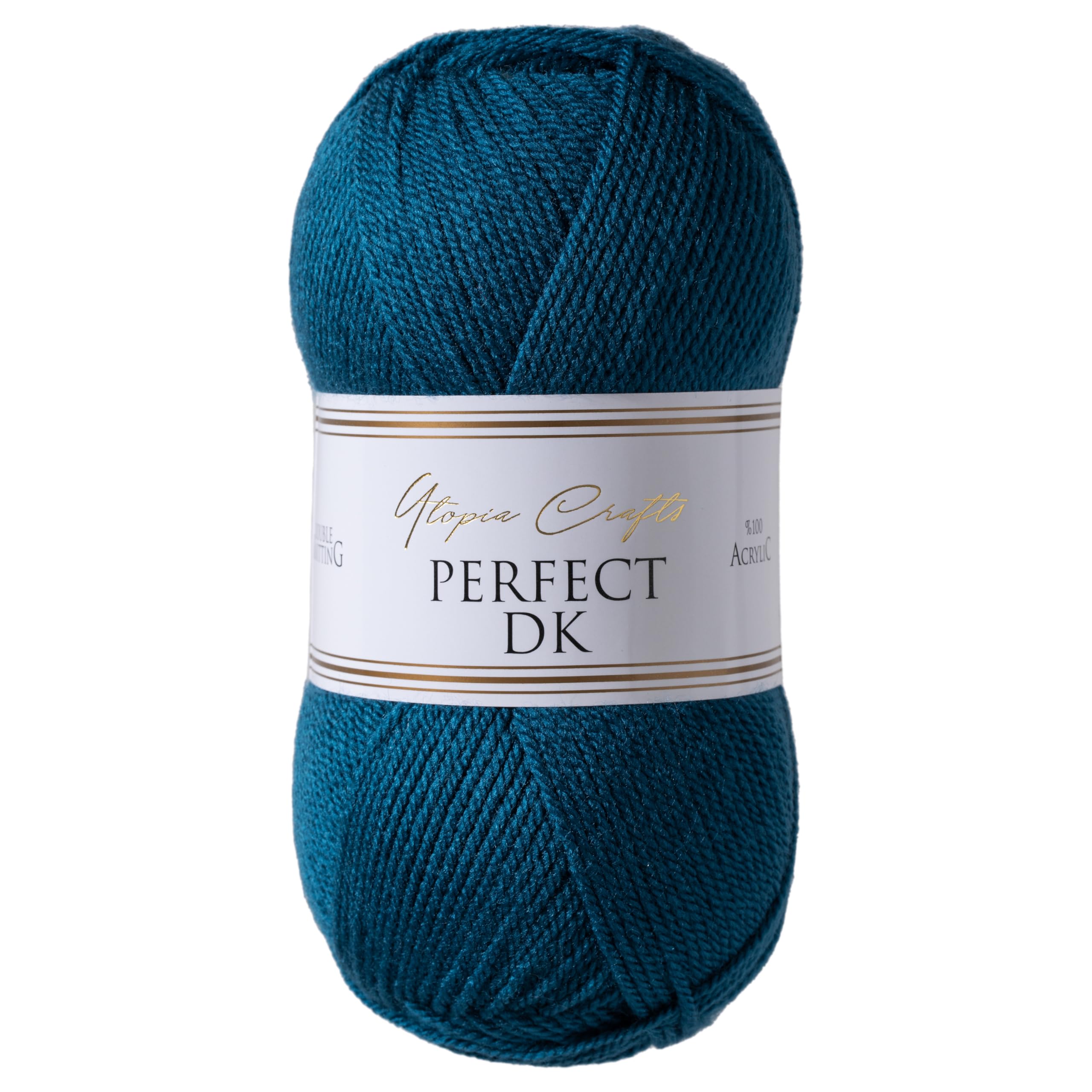 Utopia Crafts DK Double Knitting Yarn - 100g Acrylic, Blue Whale Color | 300m 1