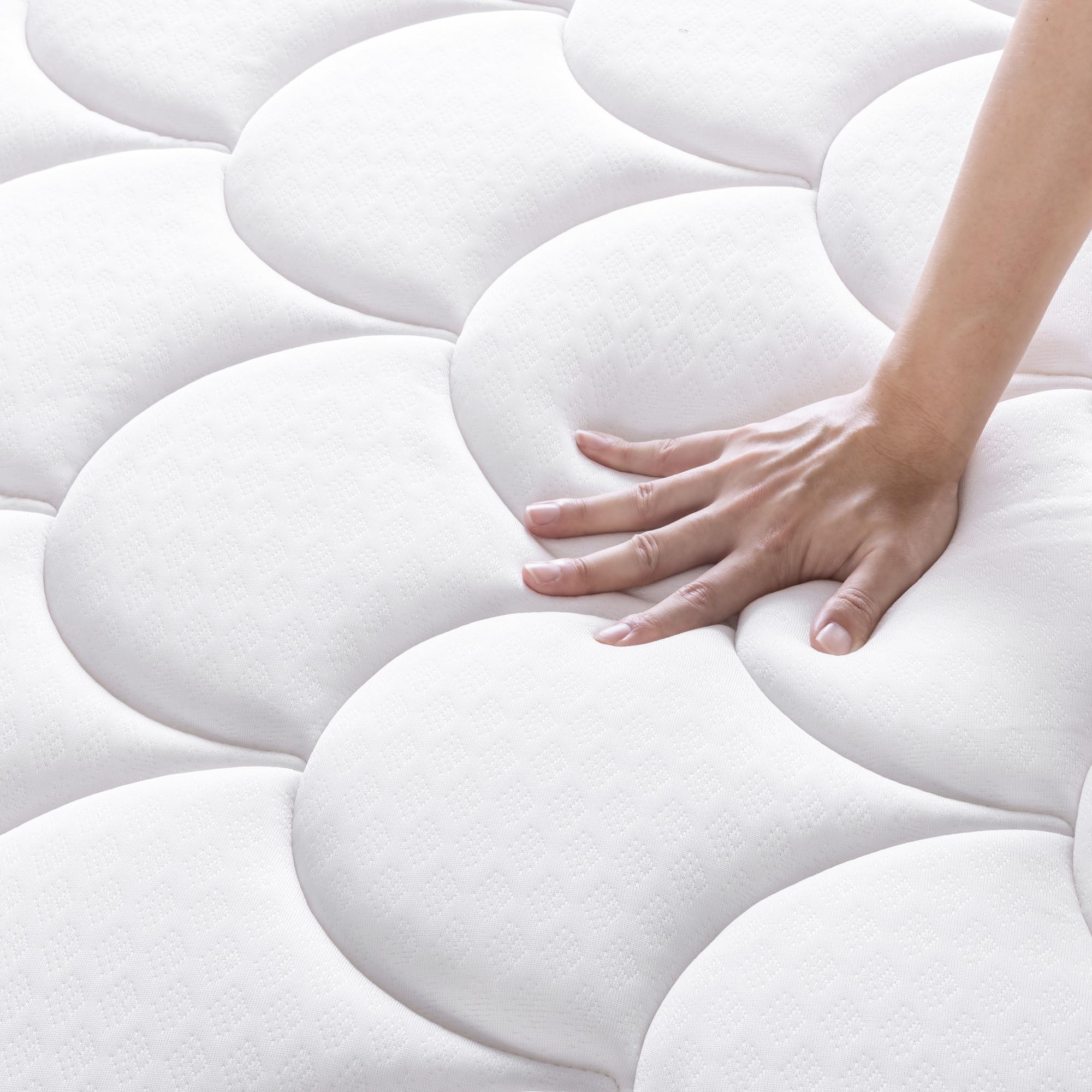 Zinus Double Memory Foam & Pocket Spring Mattress - 10'' Height | Medium Firmness | Hybrid Support | OEKO-TEX Certified 8