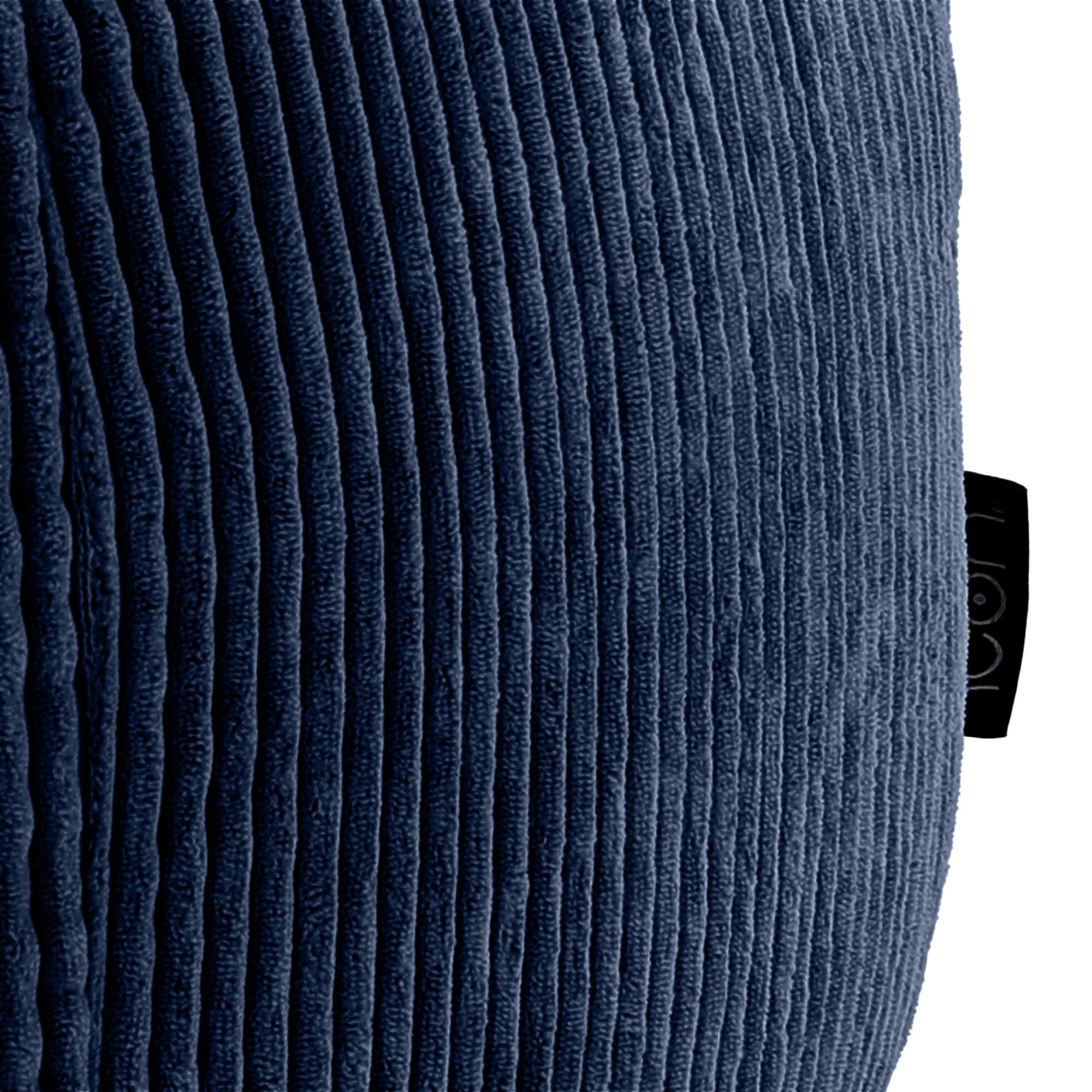 icon Kingston Cord Bean Bag - Large Adult Size, Navy Blue, Pre-Filled | Corduroy 7