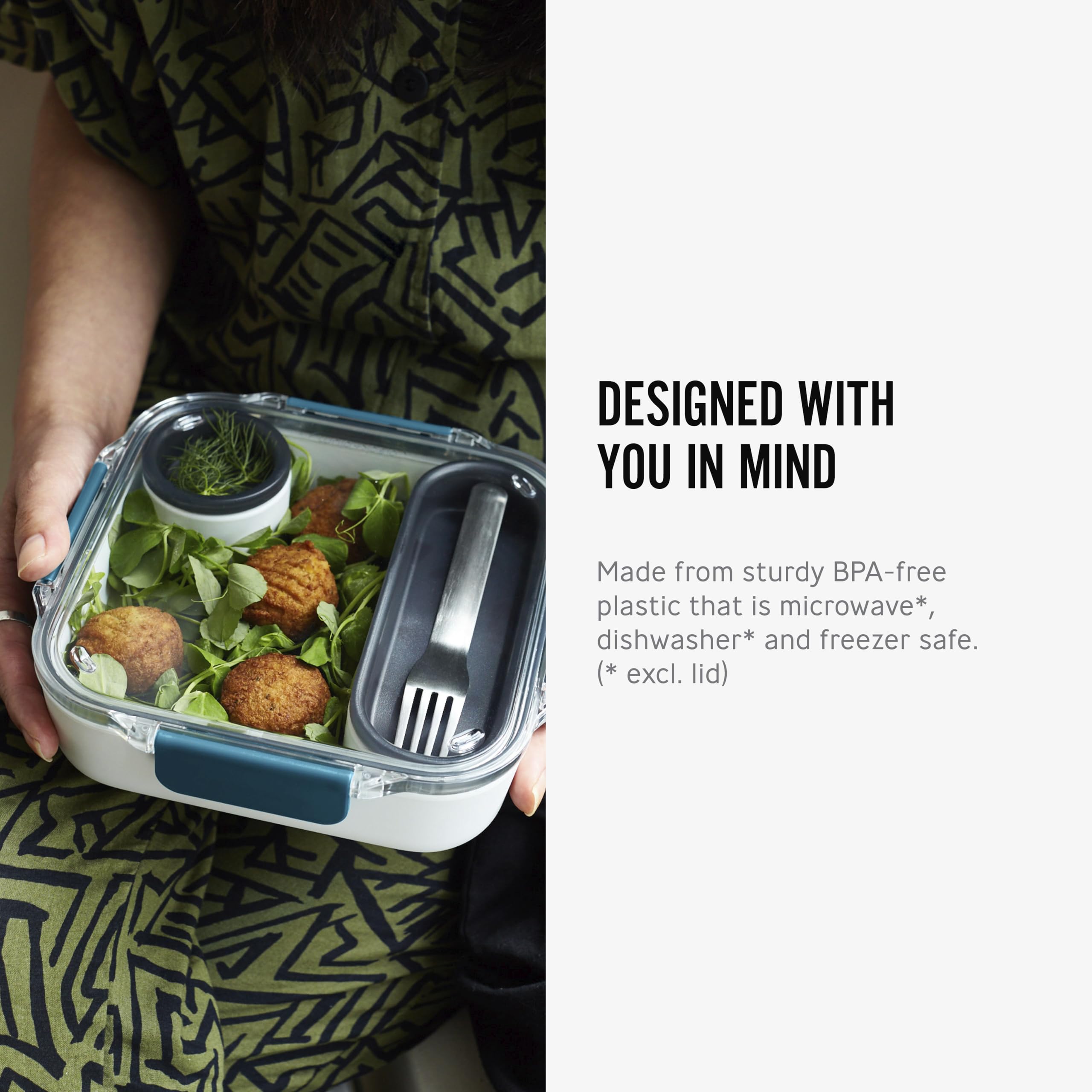 BLACK + BLUM Leak-Proof Bento Lunch Box | 1000 ml | Ocean Color | Microwave Safe 7