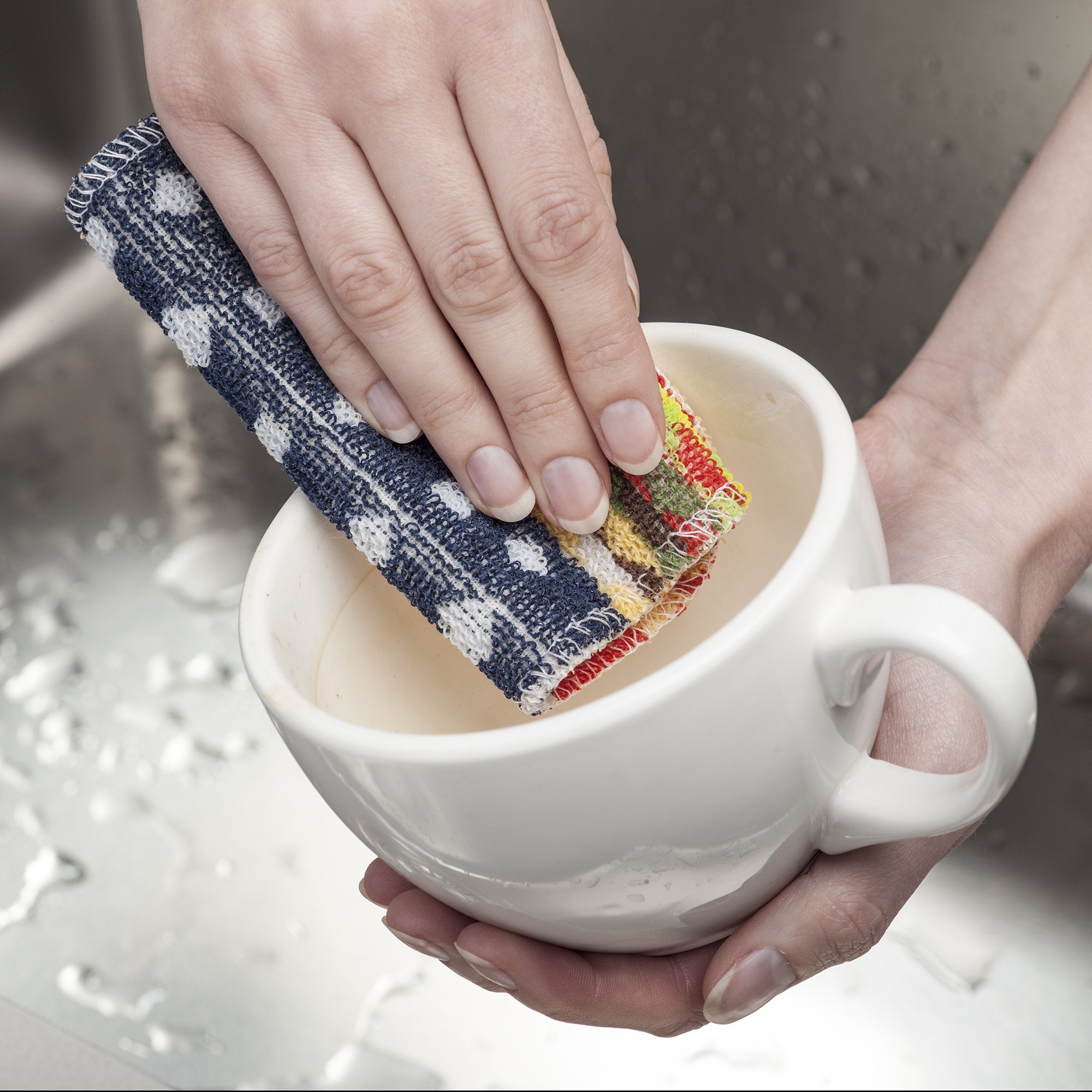 Kilo Non-Scratch Scourer - 100% Cotton, Multi-Colour, Reusable Cleaning Cloth | 17 x 13 cm 3