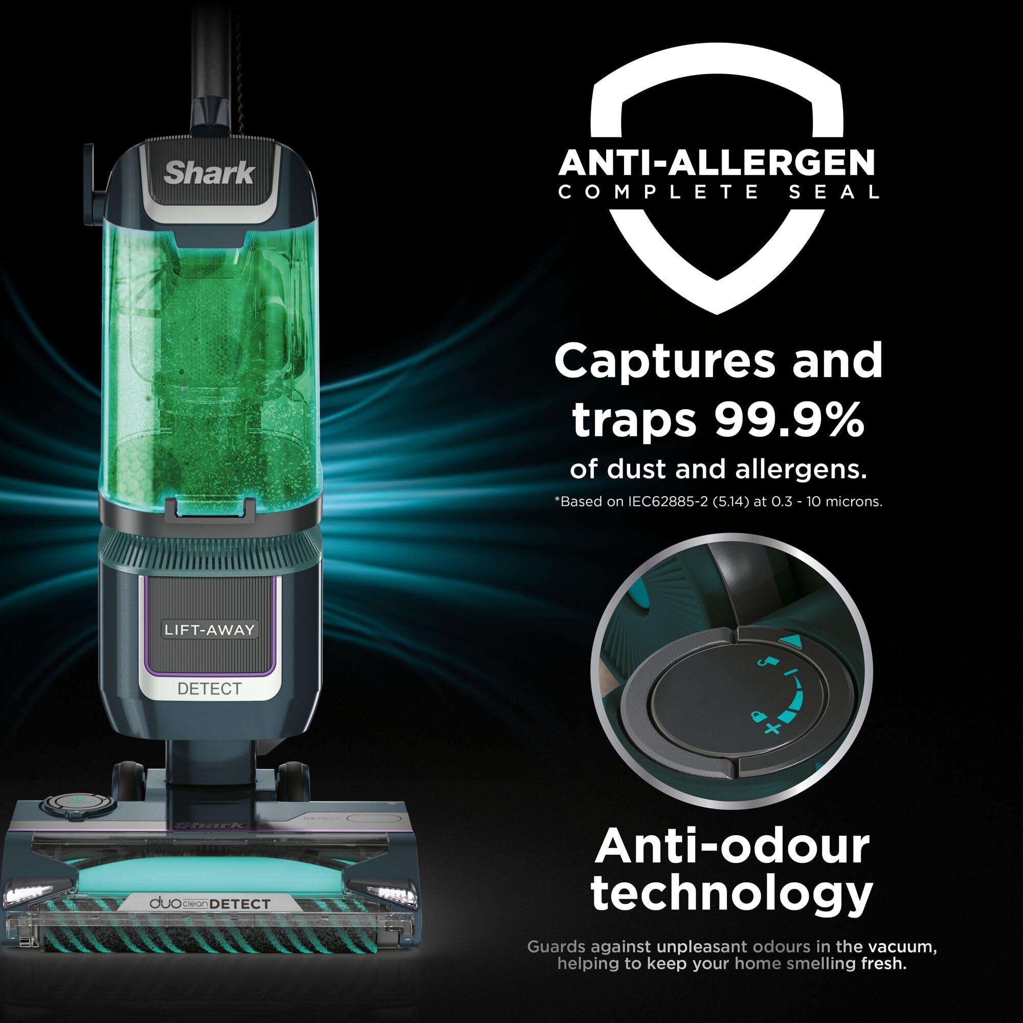 Shark Detect XL Corded Upright Vacuum Cleaner - Ultra-Powerful Pet Hair Pick-Up | DuoClean Detect | Blue 9