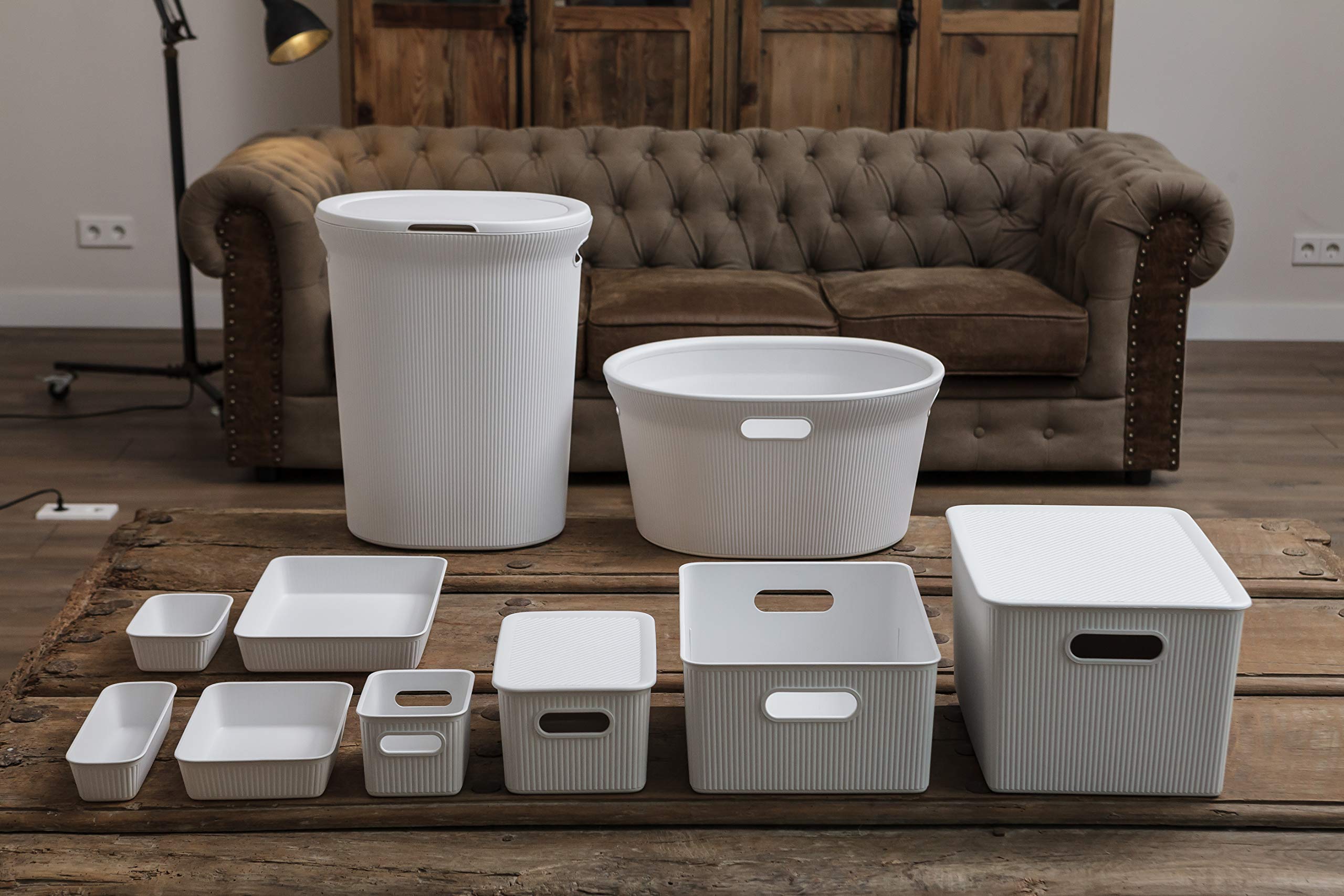 TATAY Baobab Plastic Storage Basket - 22 L Capacity | BPA-Free Recycled Material | Pergamon White 8