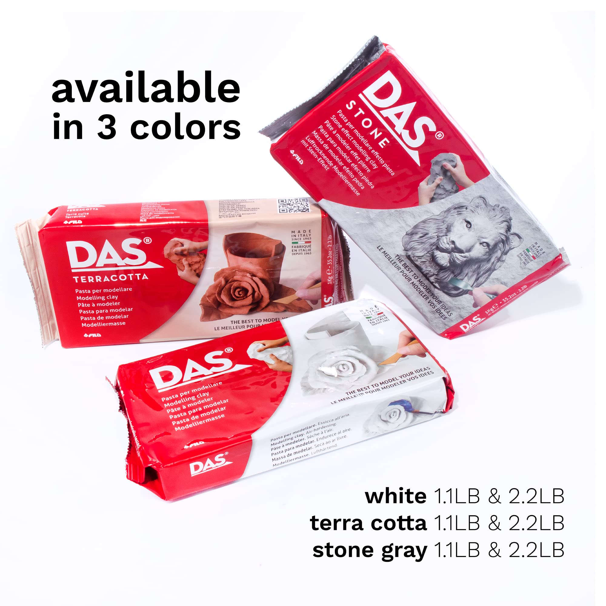 DAS Terracotta Air-Hardening Modelling Clay - 500g | Dries in 12-24 Hours 2