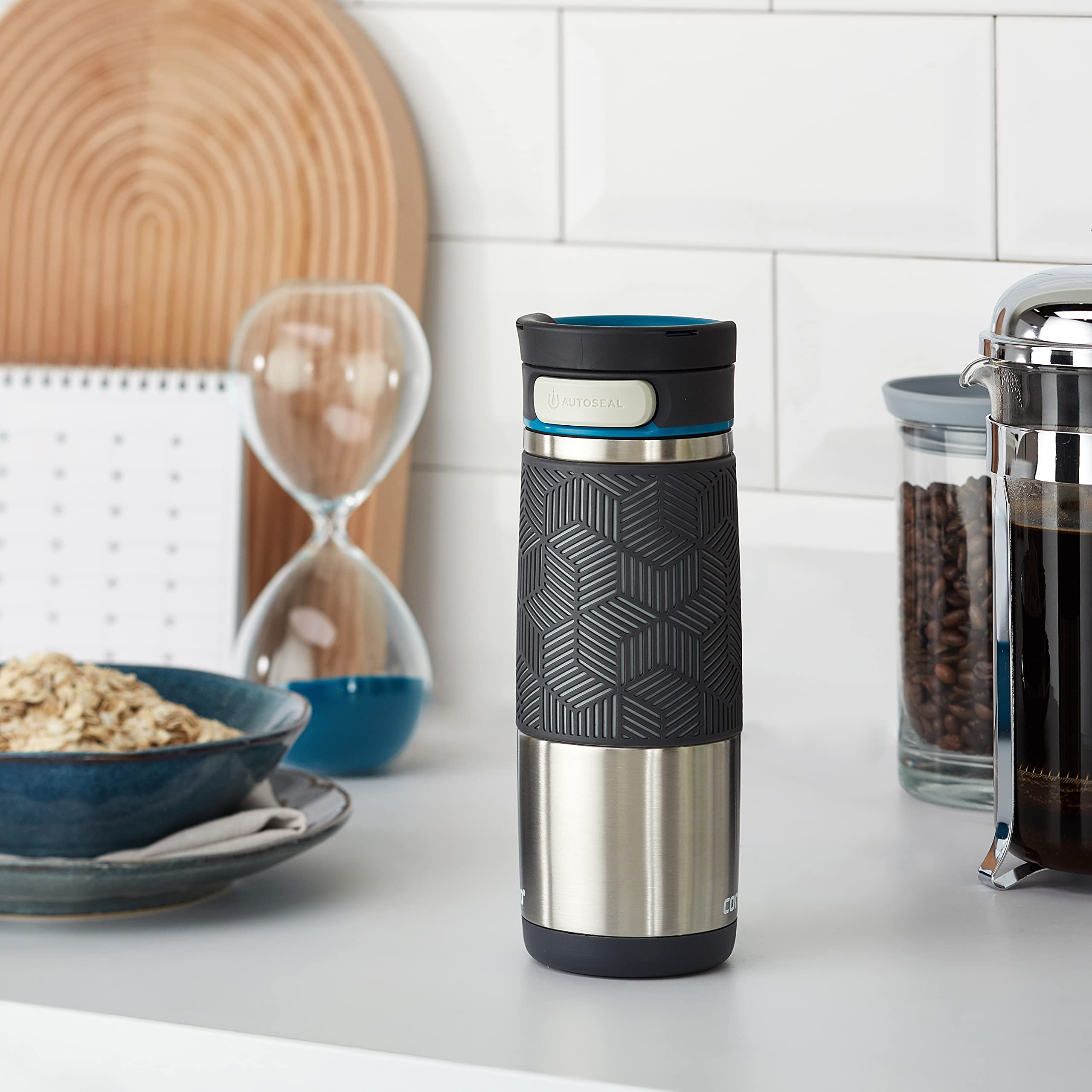 Contigo Transit Autoseal Travel Mug - 460ml Stainless Steel Thermal, Leak Proof | Keeps Hot 5 Hrs/Cold 12 Hrs