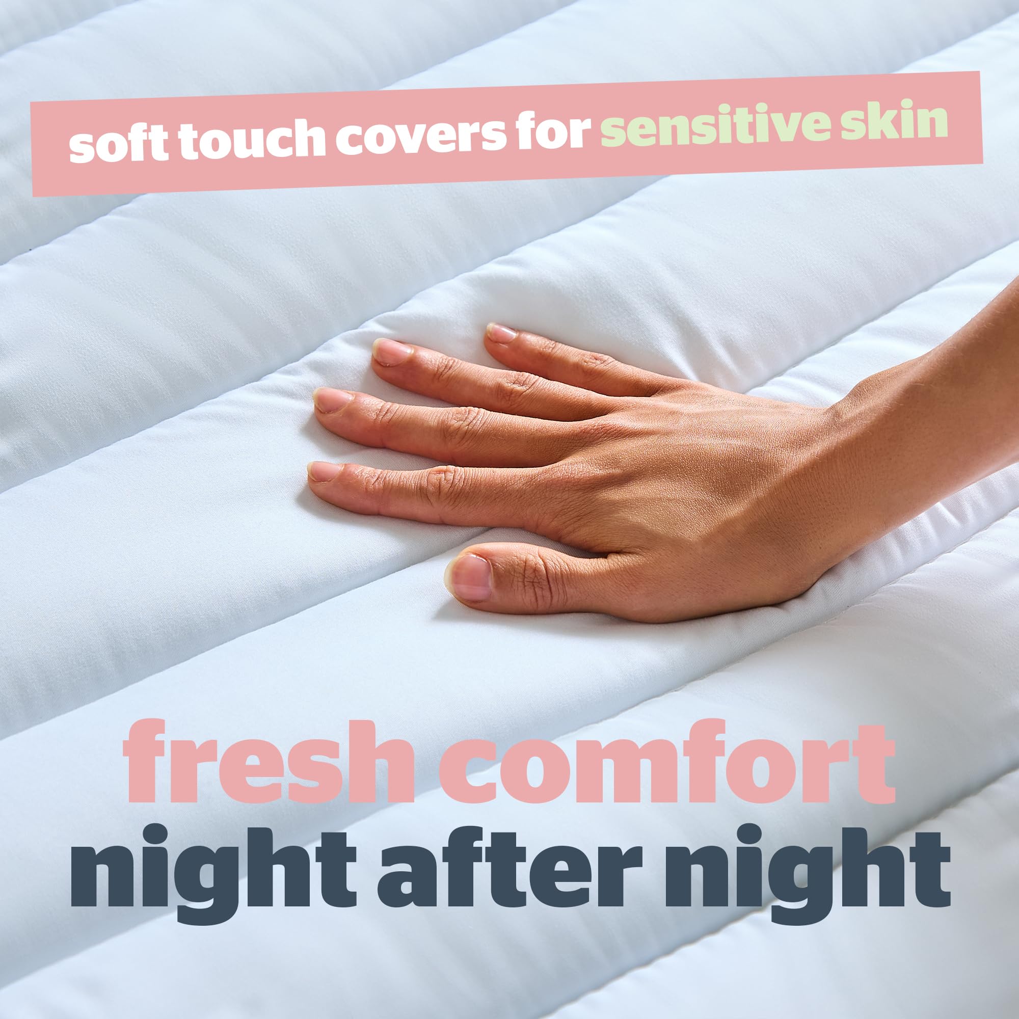Silentnight Anti-Allergy Double Mattress Topper | Microfibre | Elasticated Straps 6