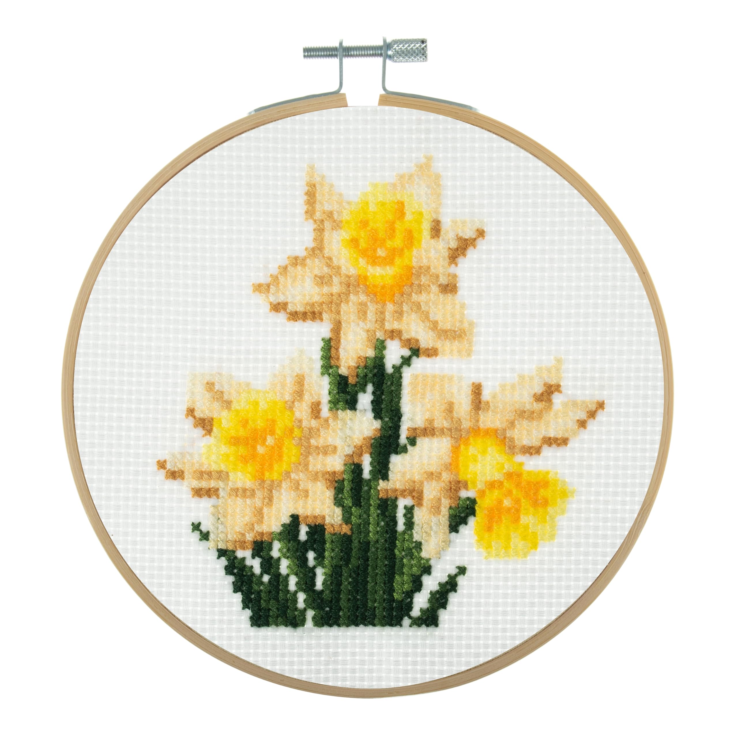 Trimits Mini Counted Cross Stitch Kit - Daffodil Design | 13 x 13cm (5 x 5in) 7