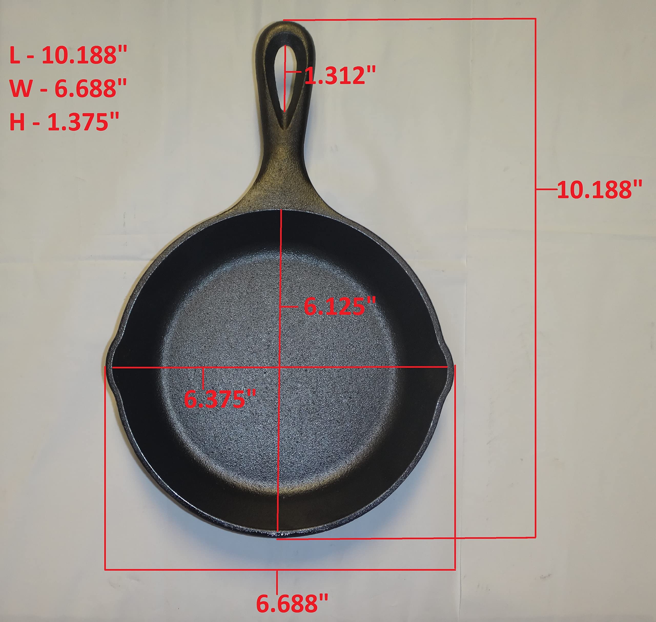 Lodge Pre-Seasoned Cast Iron Round Frying Pan - 6.5 Inch | Assist Handle | Oven Safe 5