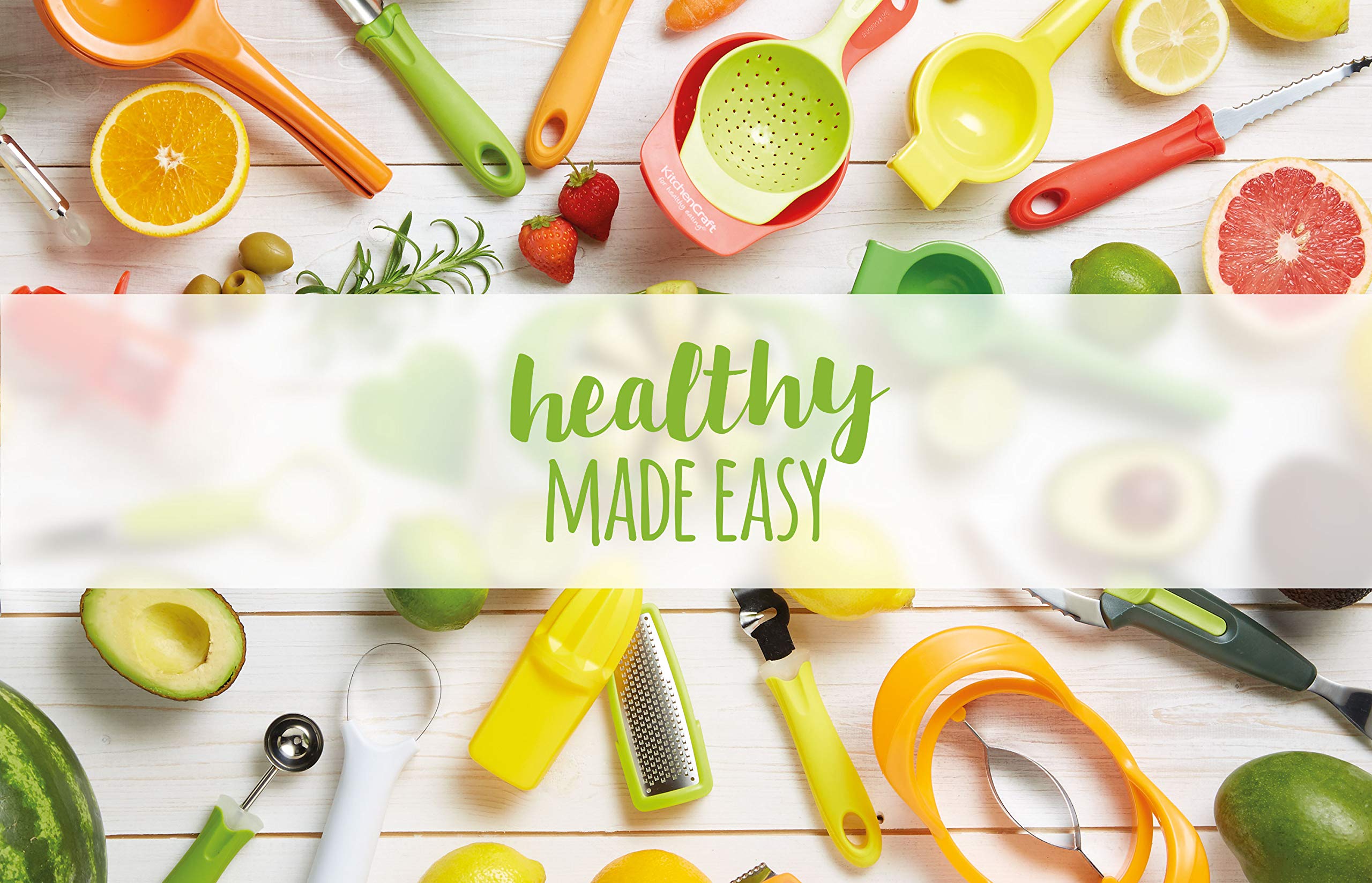 KitchenCraft Melon Spoon - Soft Grip Stainless Steel Fruit Scoop | Red | 1.5 x 2.6 x 7.2 cm 6