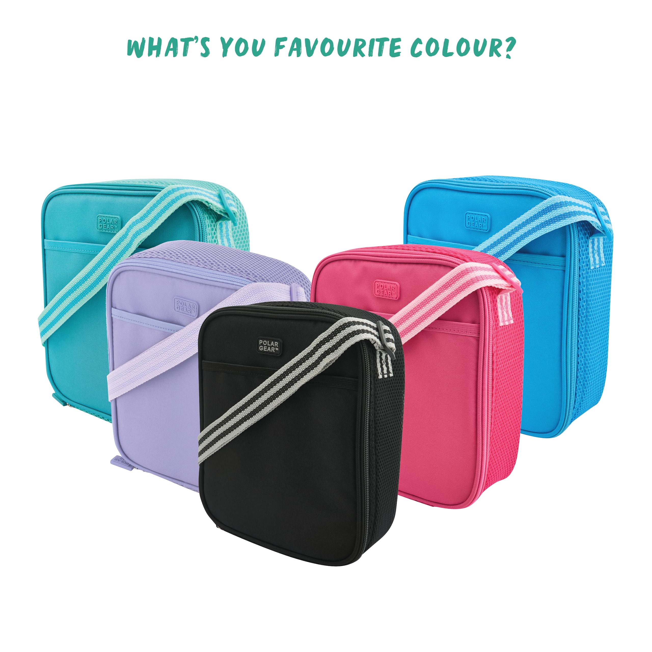 Polar Gear Insulated Kids Lunch Bag - Antibacterial Lining | Adjustable Strap | Graphite 6