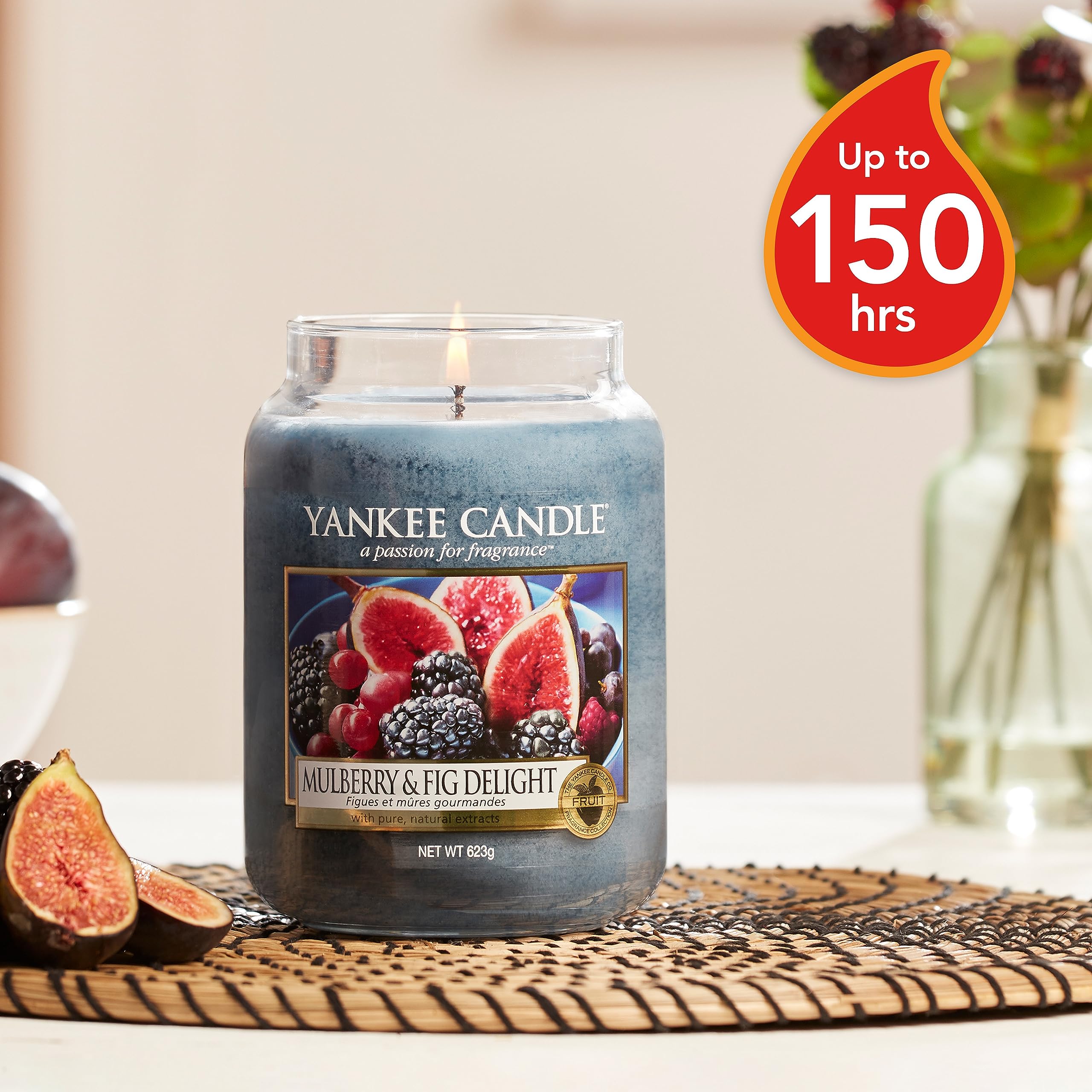Yankee Candle Mulberry & Fig Delight Scented Candle | Large Jar | Up to 150 Hours Burn Time 3