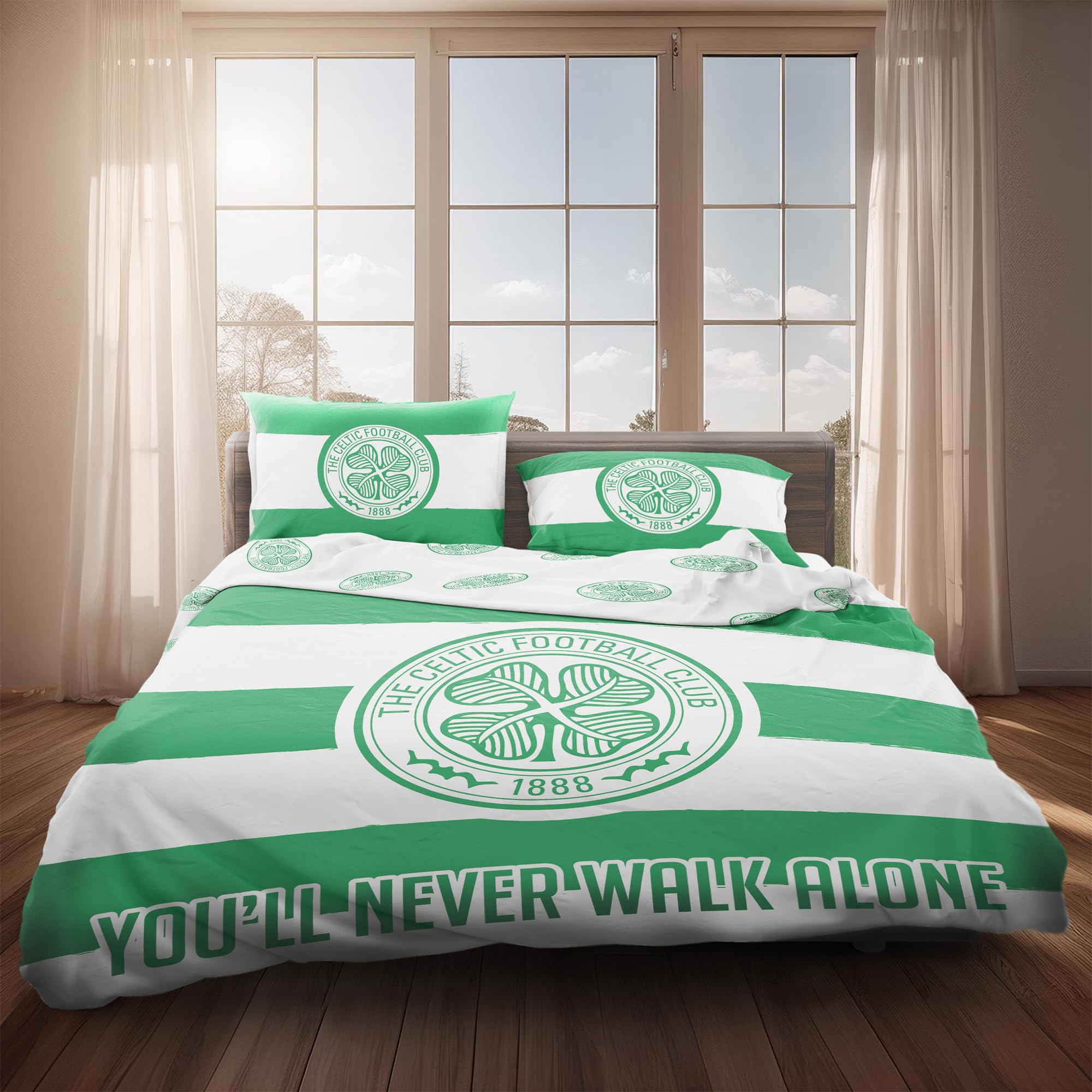 The Gift Scholars Celtic FC Double Duvet Cover Set - Reversible Polycotton | 200x200 cm 1