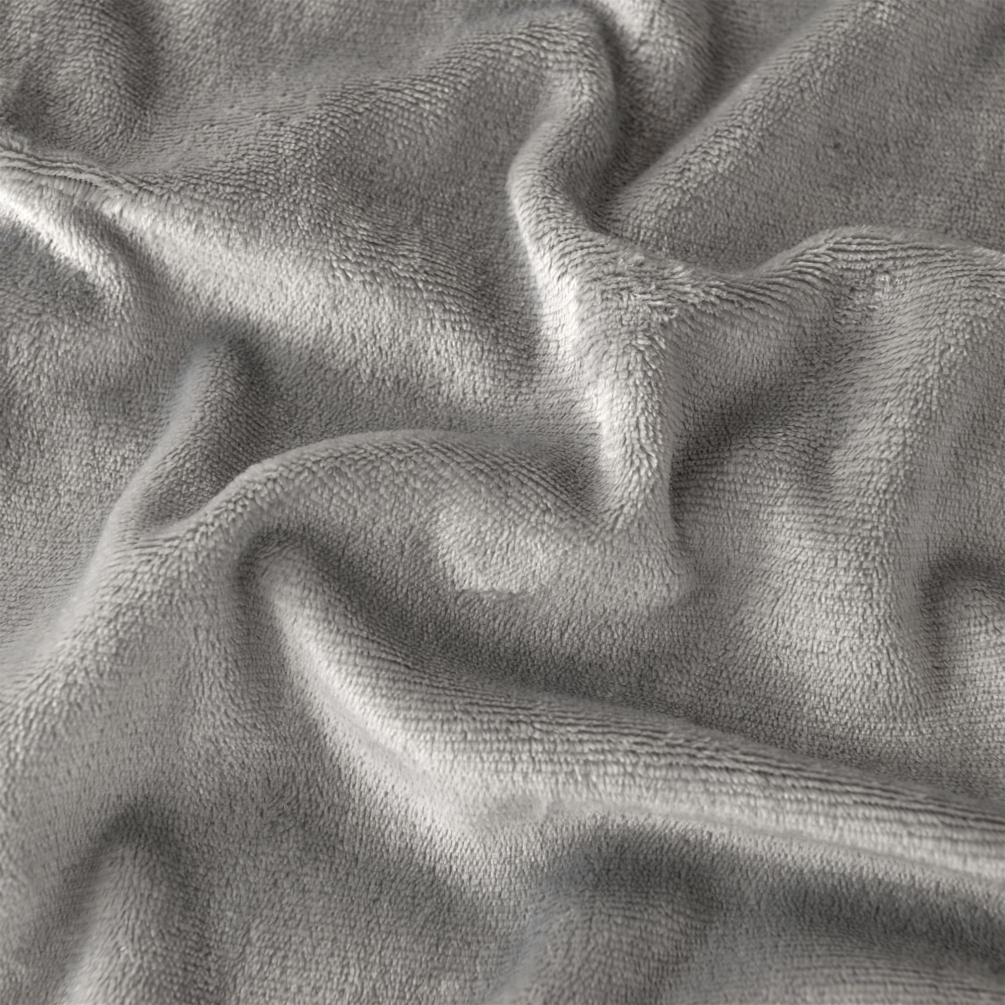 Good Nite Sherpa Flannel Throw Blanket - Double-Sided Warmth | 130x150cm | Grey 5