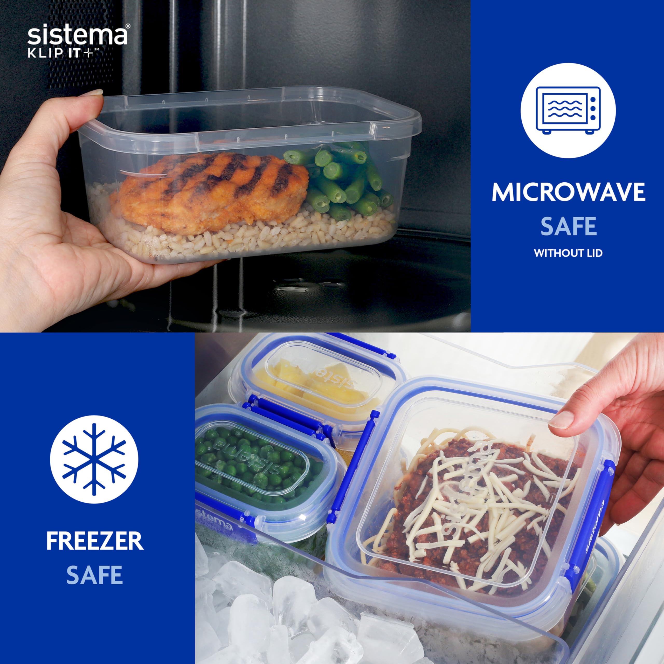Sistema KLIP IT PLUS Food Storage Containers - 400 ml, 3 Piece Set | Airtight & Leak-Proof | BPA-Free 5