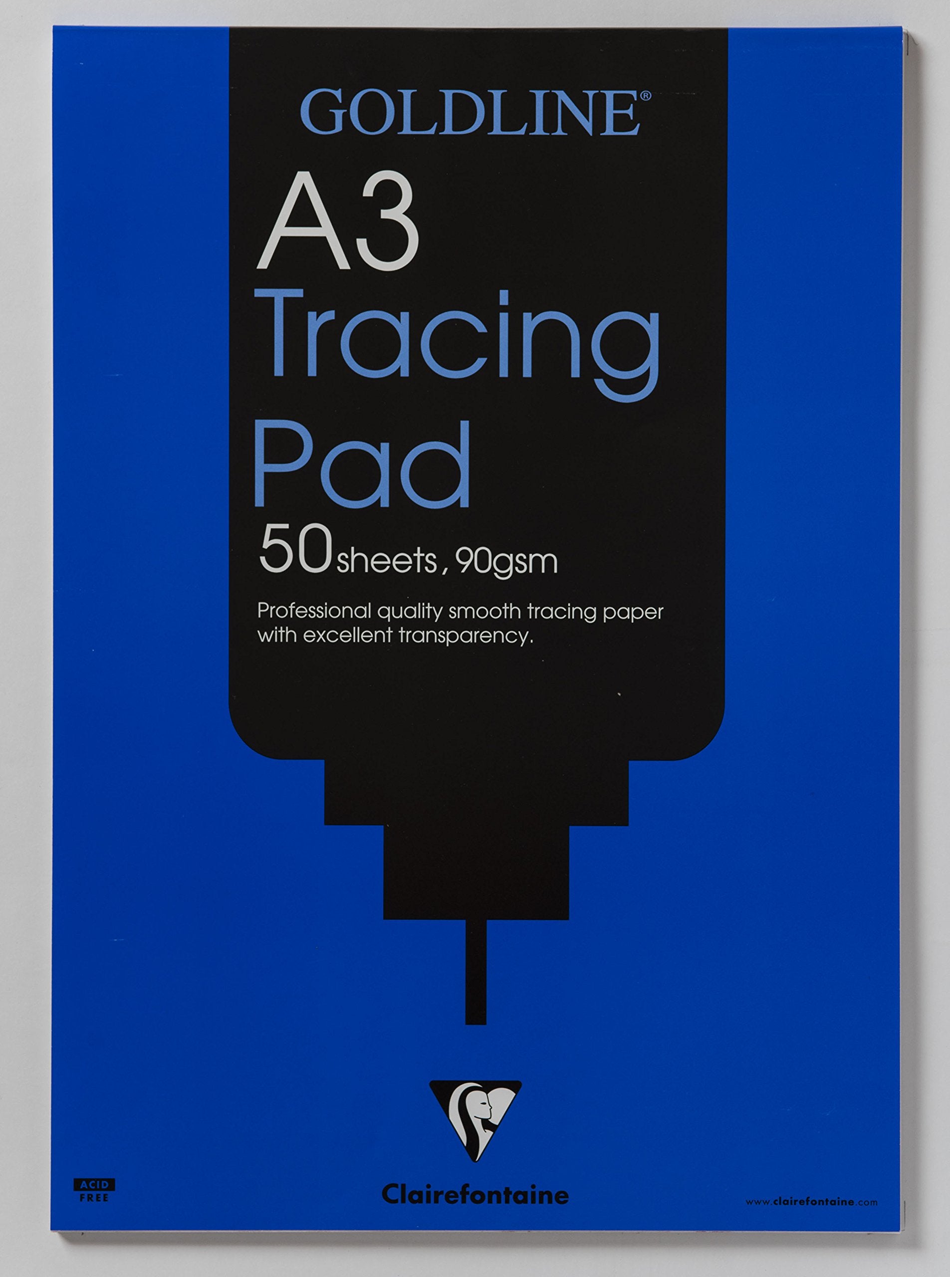 Clairefontaine Goldline Professional Tracing Pad - 50 Sheets A3 90gsm FSC-Certified Acid-Free Paper 1