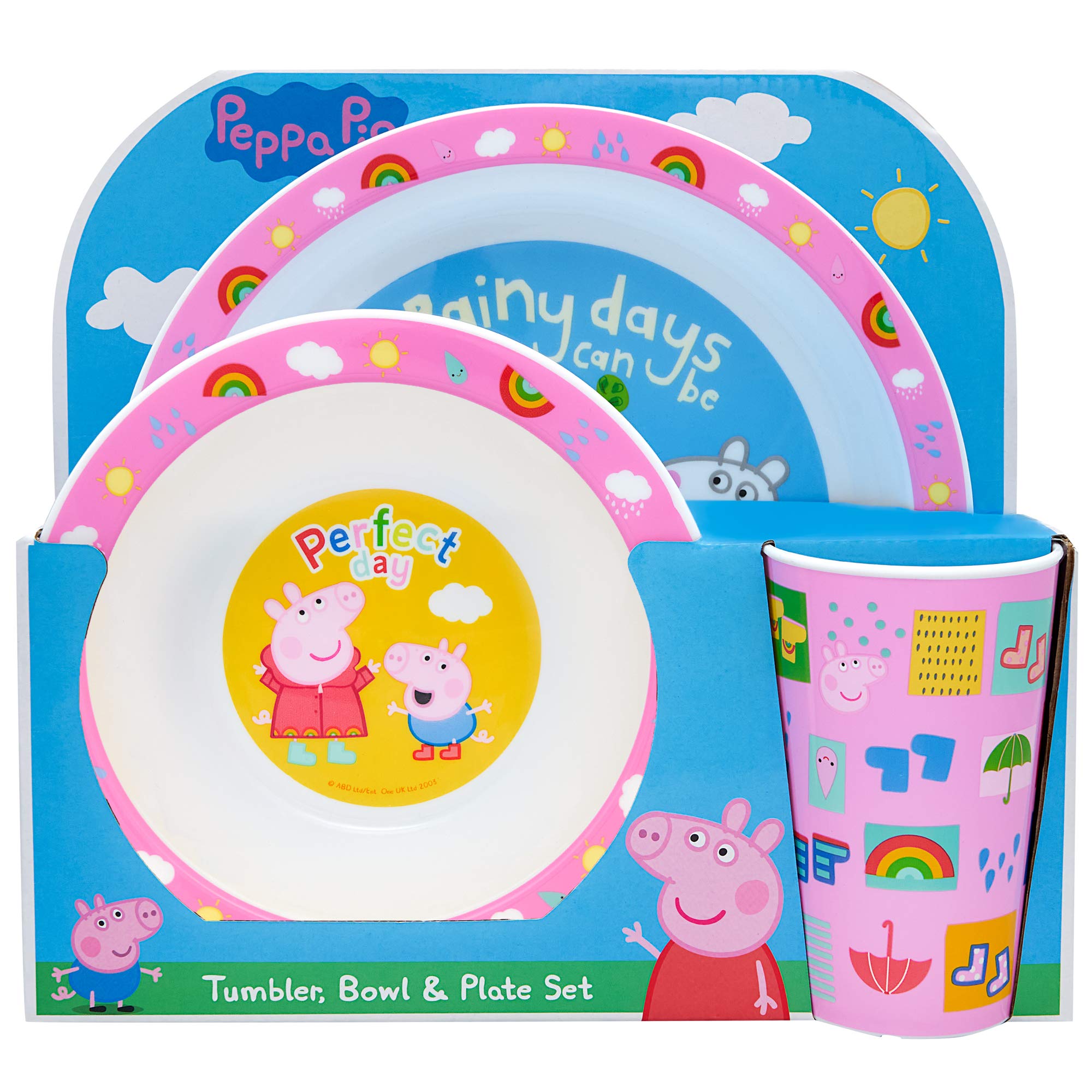 Peppa Pig Perfect Day 3 Piece Children's Dinnerware Set | PP Plastic | Microwave & Dishwasher Safe 4