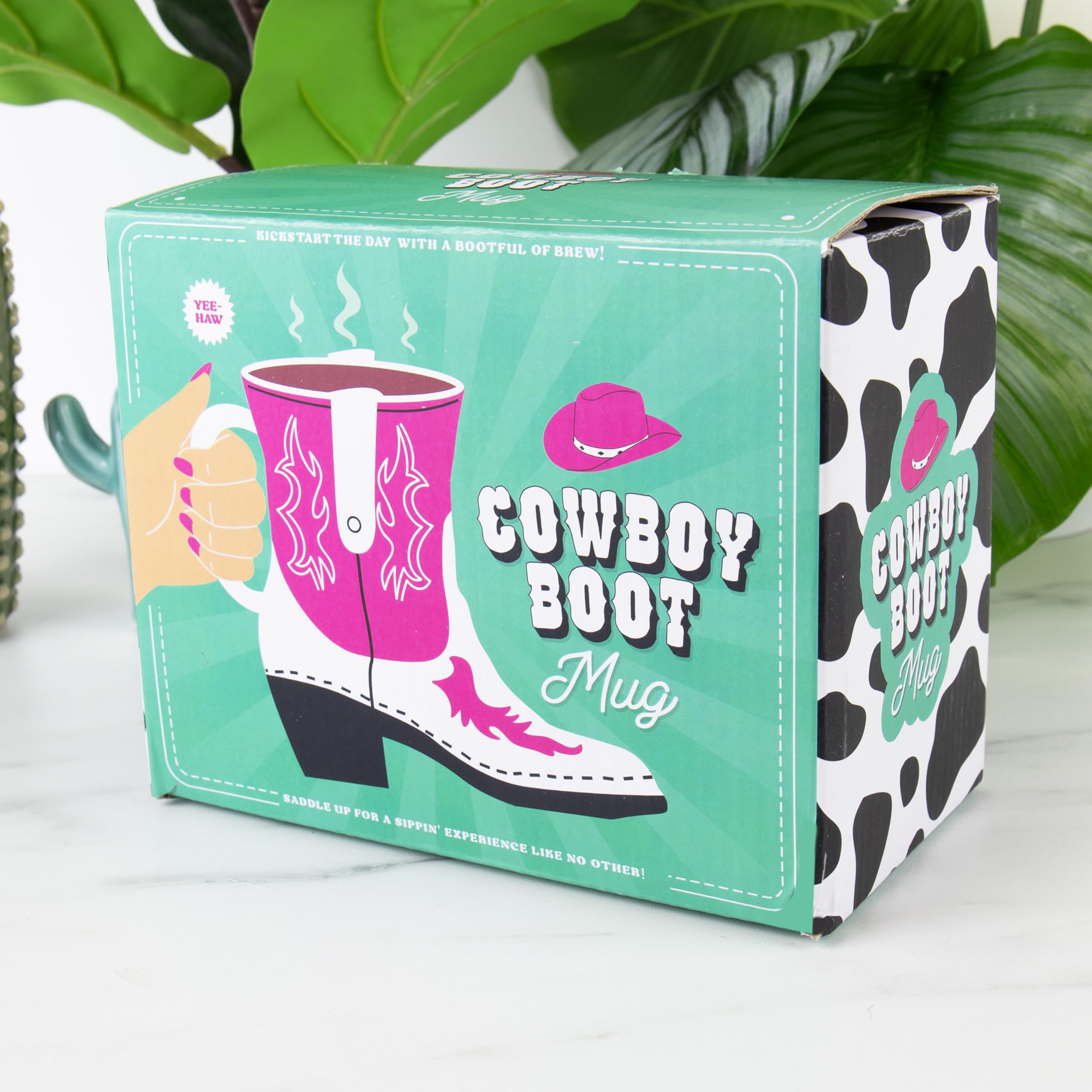 Gift Republic Cowboy Boot Mug - Pink Ceramic Novelty Cup | 300ml Capacity | Microwave & Dishwasher Safe 8