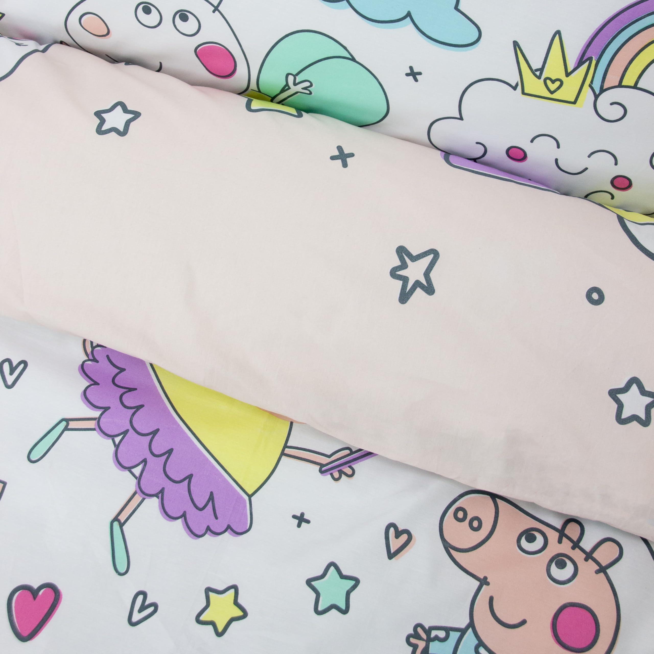 Character World Peppa Pig Officially Licensed Single Duvet Cover Set | Reversible | Polycotton 6