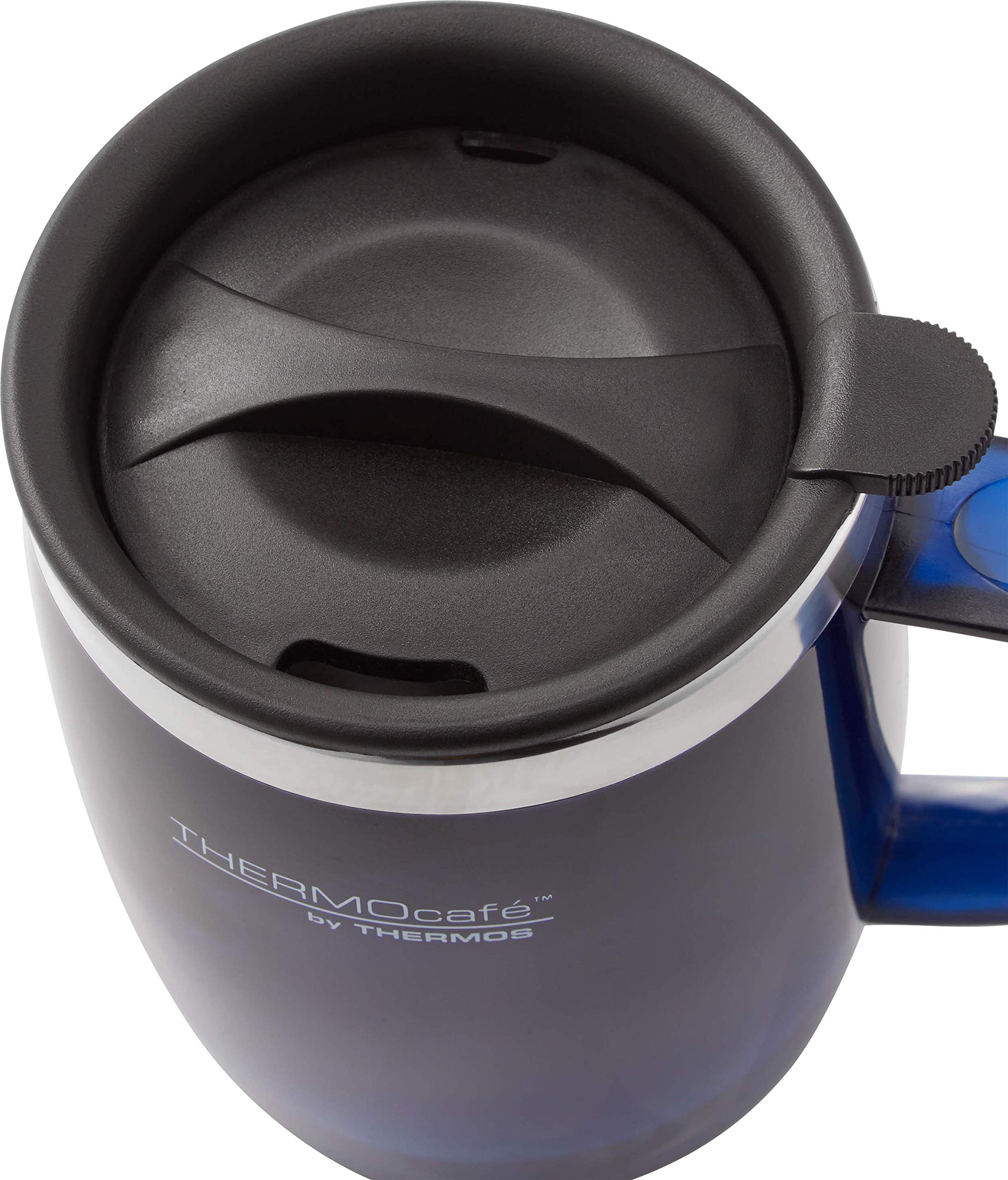 Thermos Desk Mug - Double Walled Stainless Steel Insulated Cup | 450 ml Blue 3