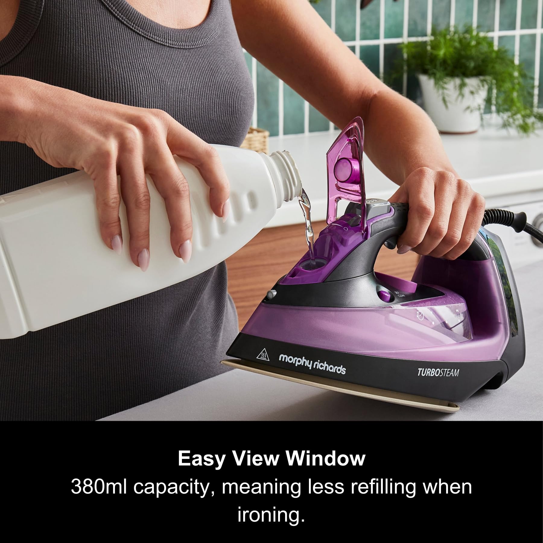 Morphy Richards Turbosteam Steam Iron - 2800W Power | 170g Boost | 380ml Tank | Ceramic Soleplate 2
