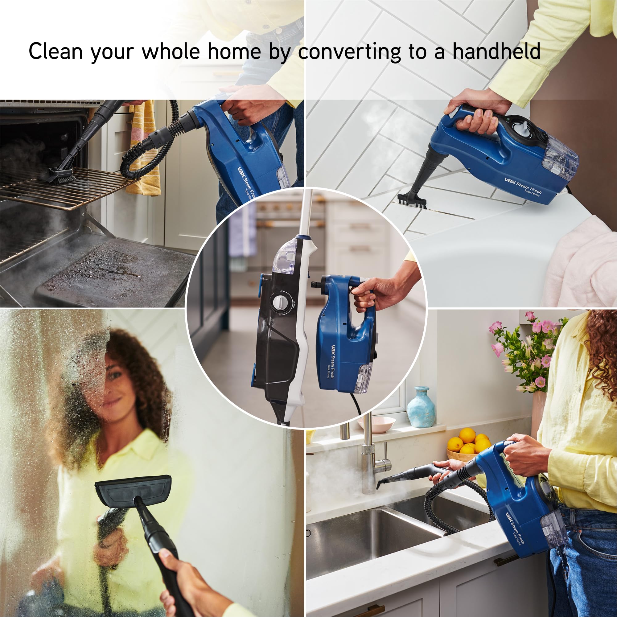 Vax Steam Fresh Total Home Steam Cleaner - Detachable Handheld, 15 Min Steam Time, 17 Accessories 5