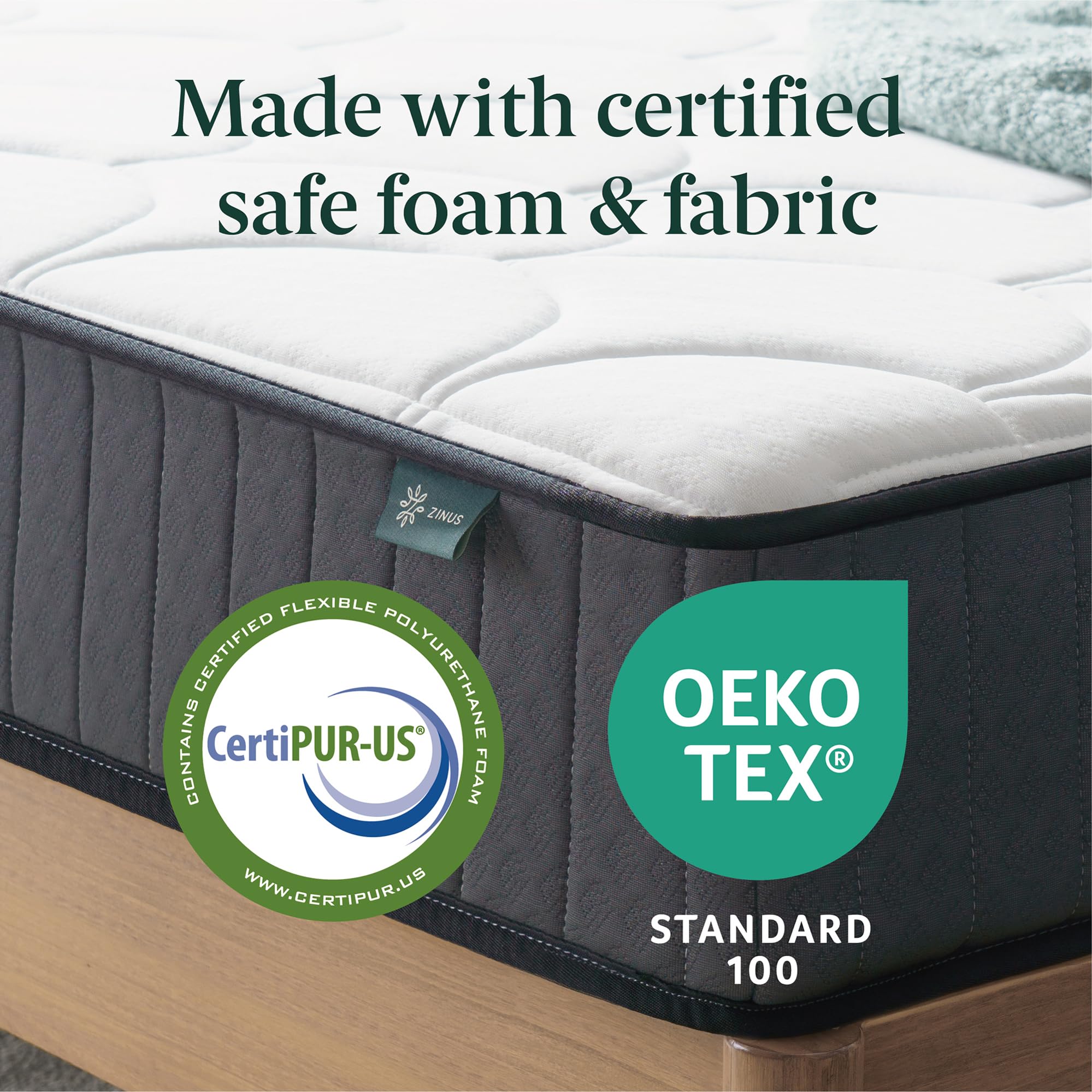 Zinus Skin-friendly Hybrid Mattress - Memory Foam & Pocket Spring | Single (90x190 cm) | 8'' Height | Medium Firmness 4