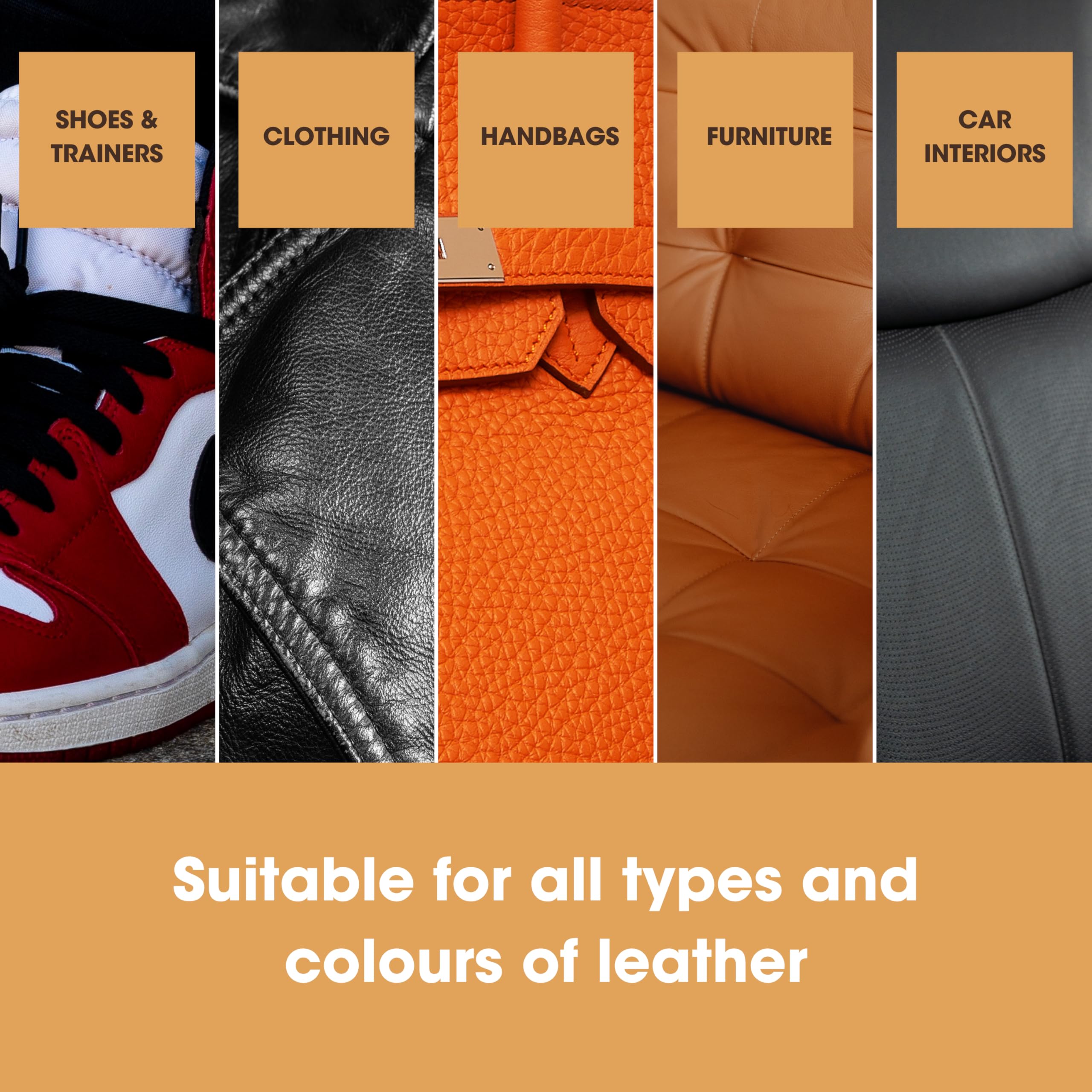 Furniture Clinic Leather Repair Paint & Dye - Self Seal Colourant for Scuffs & Scratches | Medium Brown | 50ml 7
